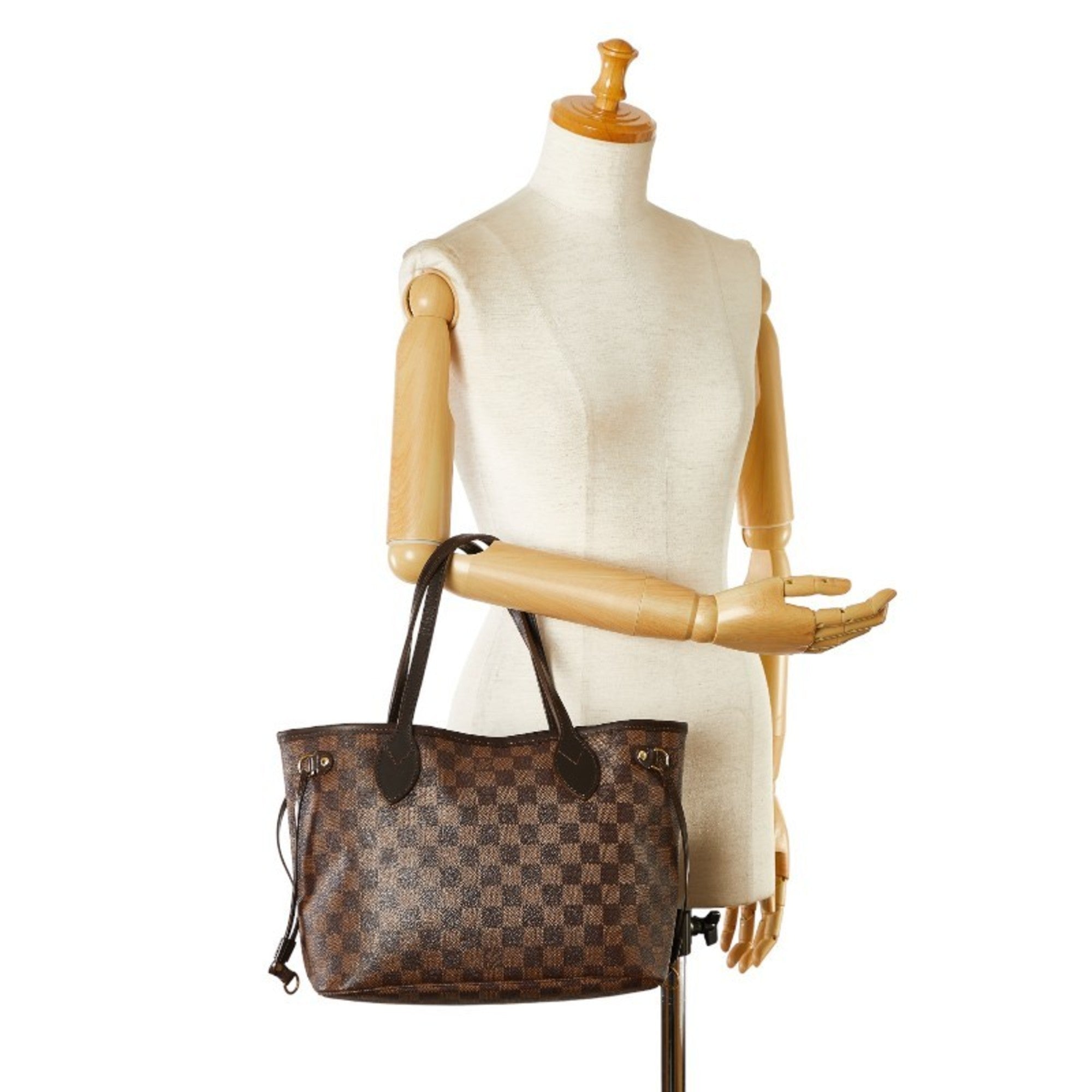 Louis Vuitton Brown Pvc Leather Handbag Pouch Tote Bag (Pre-Owned)