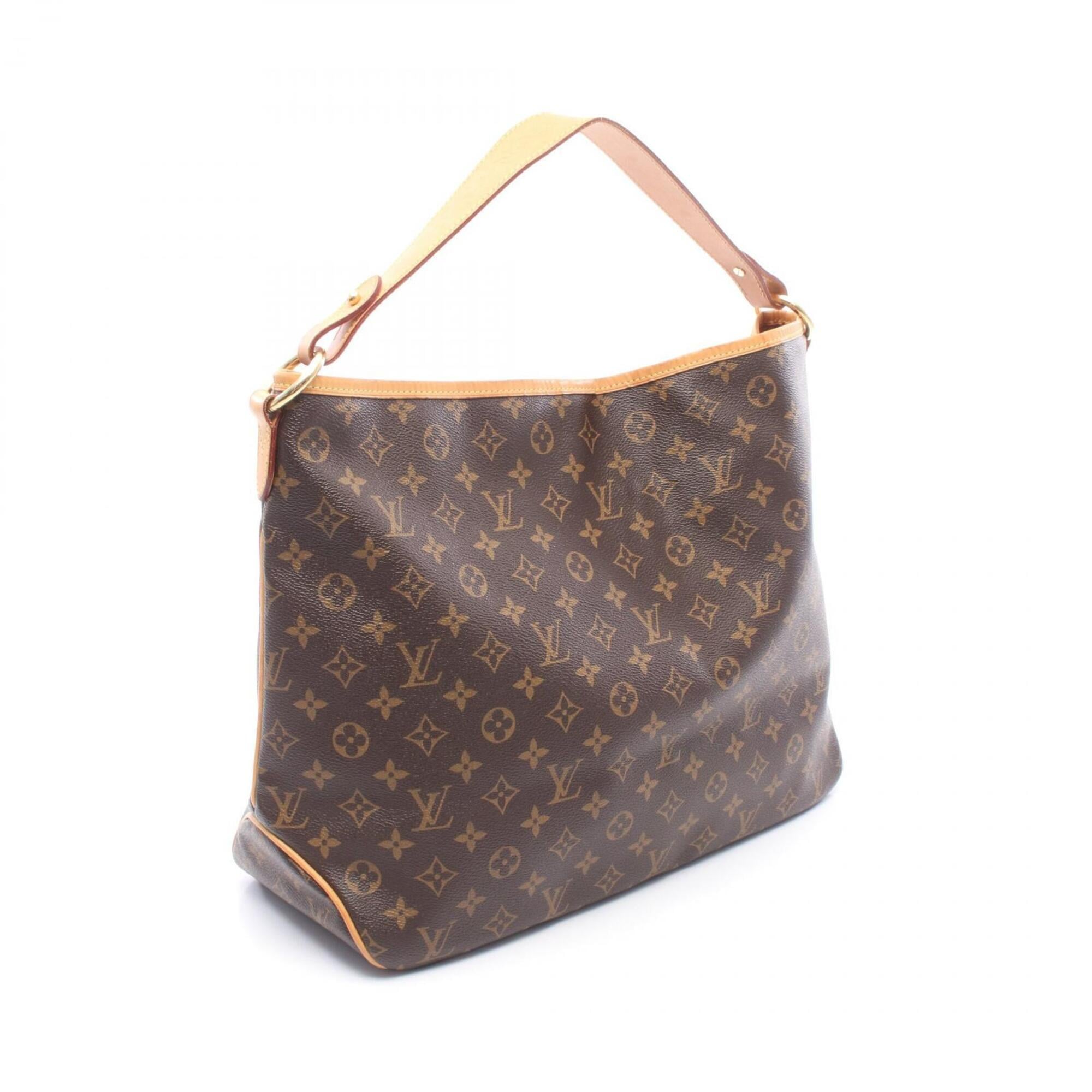 Louis Vuitton Brown Coated Canvas Leather Handbag Shoulder Bag (Pre-Owned)