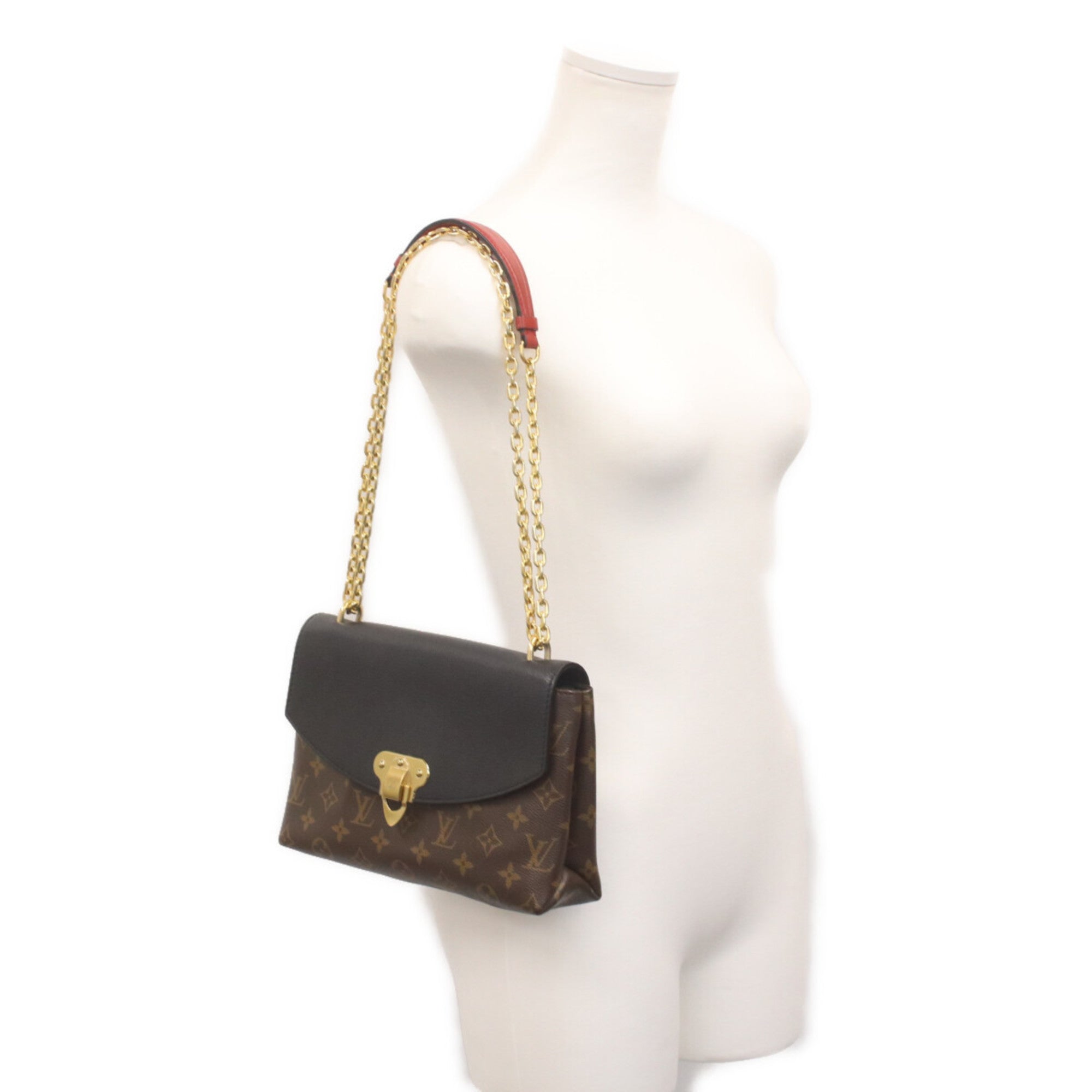 Louis Vuitton Black Brown Monogram Shoulder Bag (Pre-Owned)