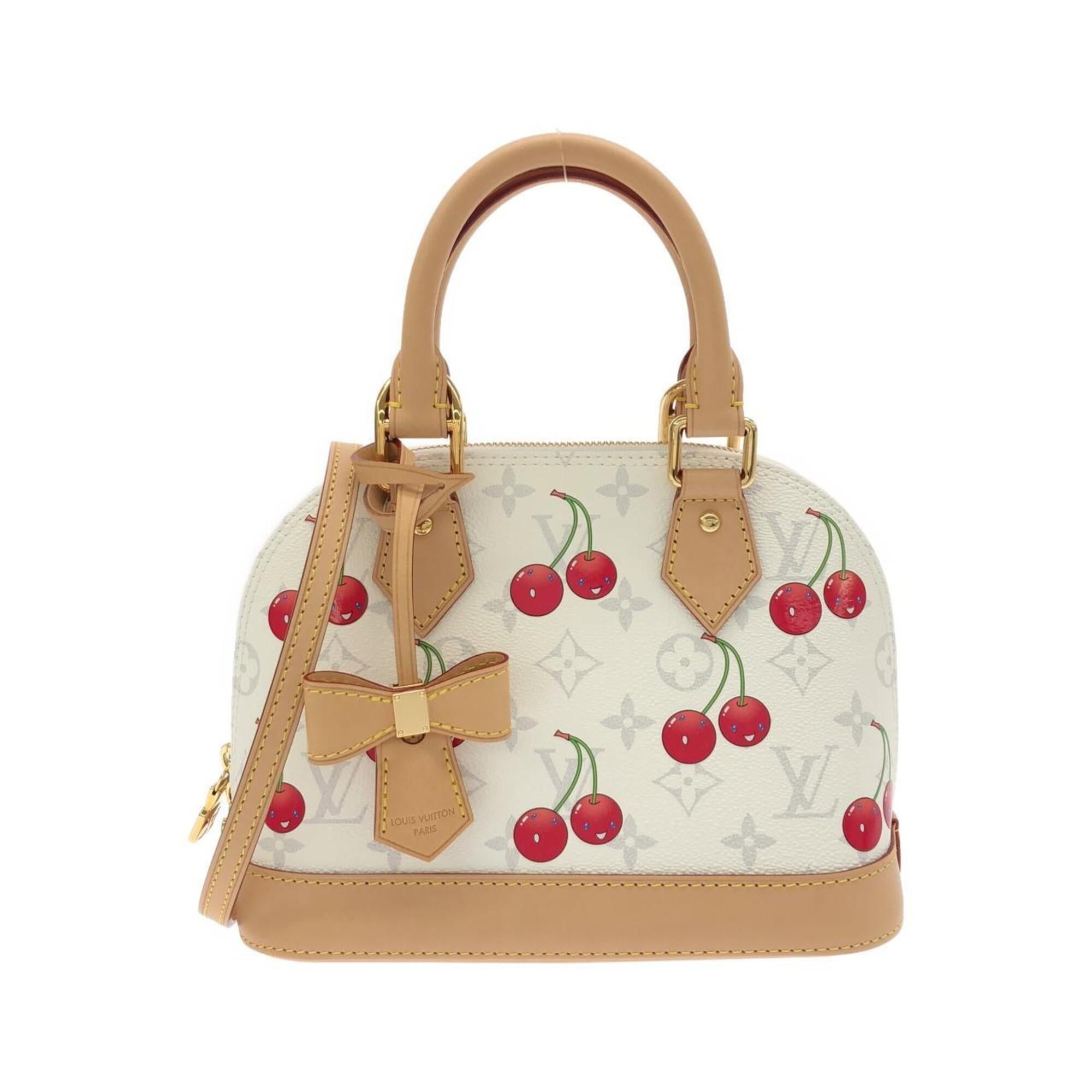 Louis Vuitton White Coated Canvas Handbag (Pre-Owned)