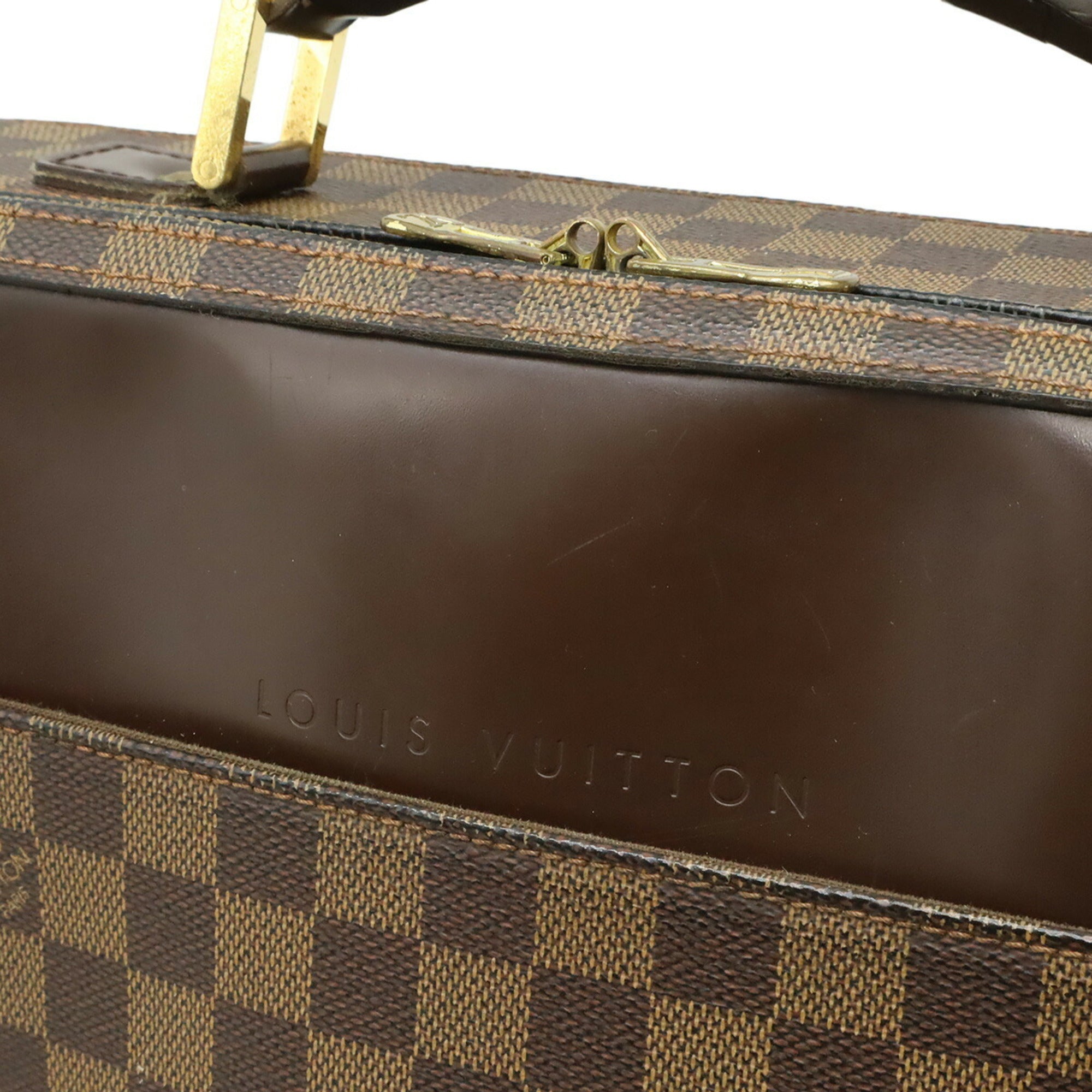 Louis Vuitton Brown Damier Canvas White Pvc Handbag Shoulder Bag (Pre-Owned)