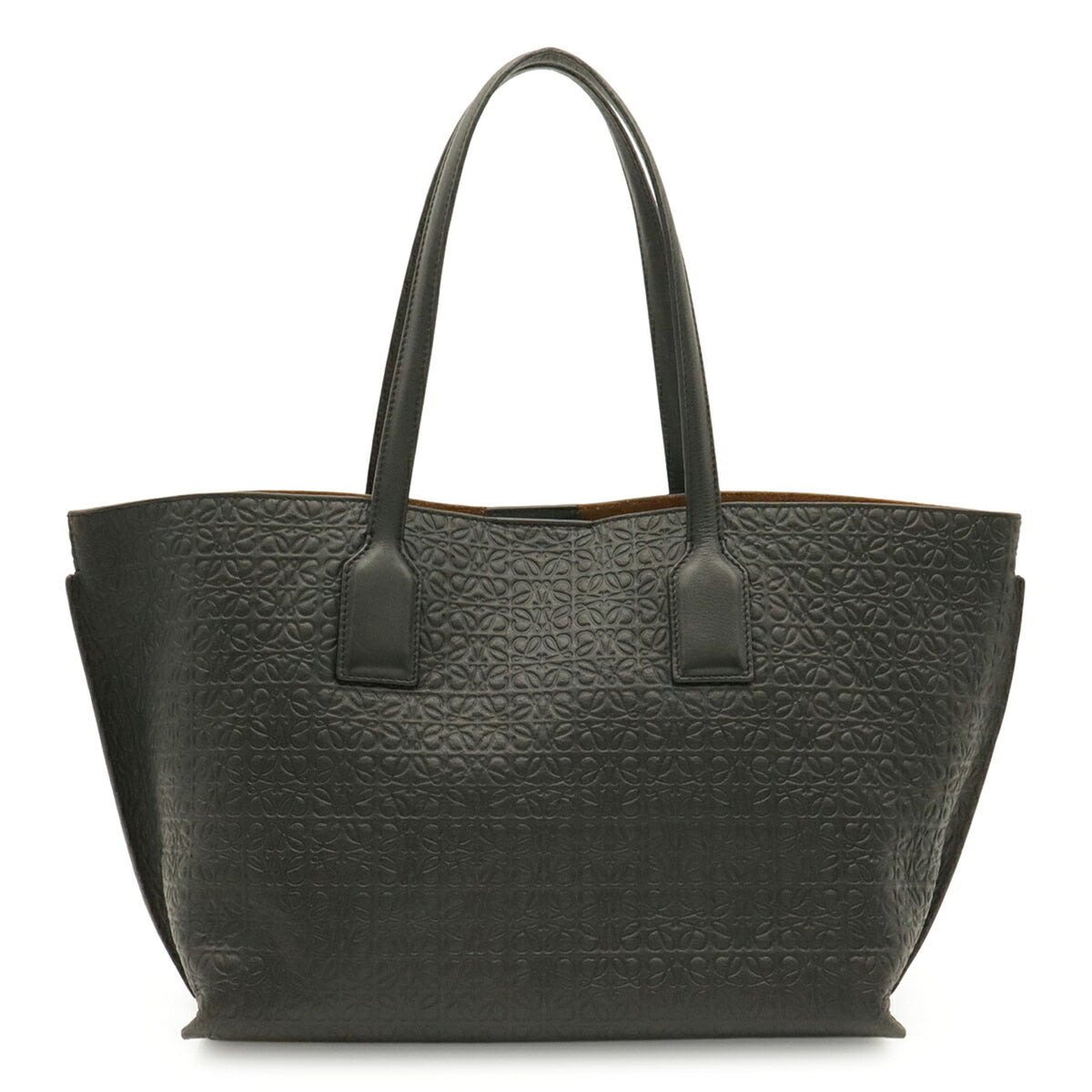 Loewe Black Leather Shoulder Bag Tote Bag (Pre-Owned)
