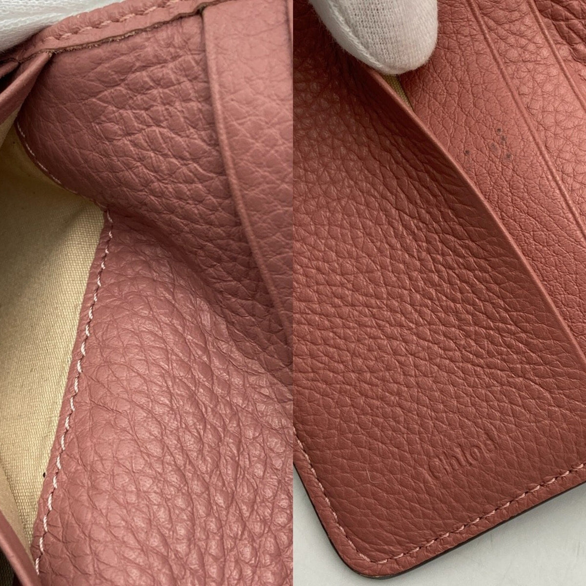 Chloé Pink Leather Wallet (Tri-Fold) (Pre-Owned)