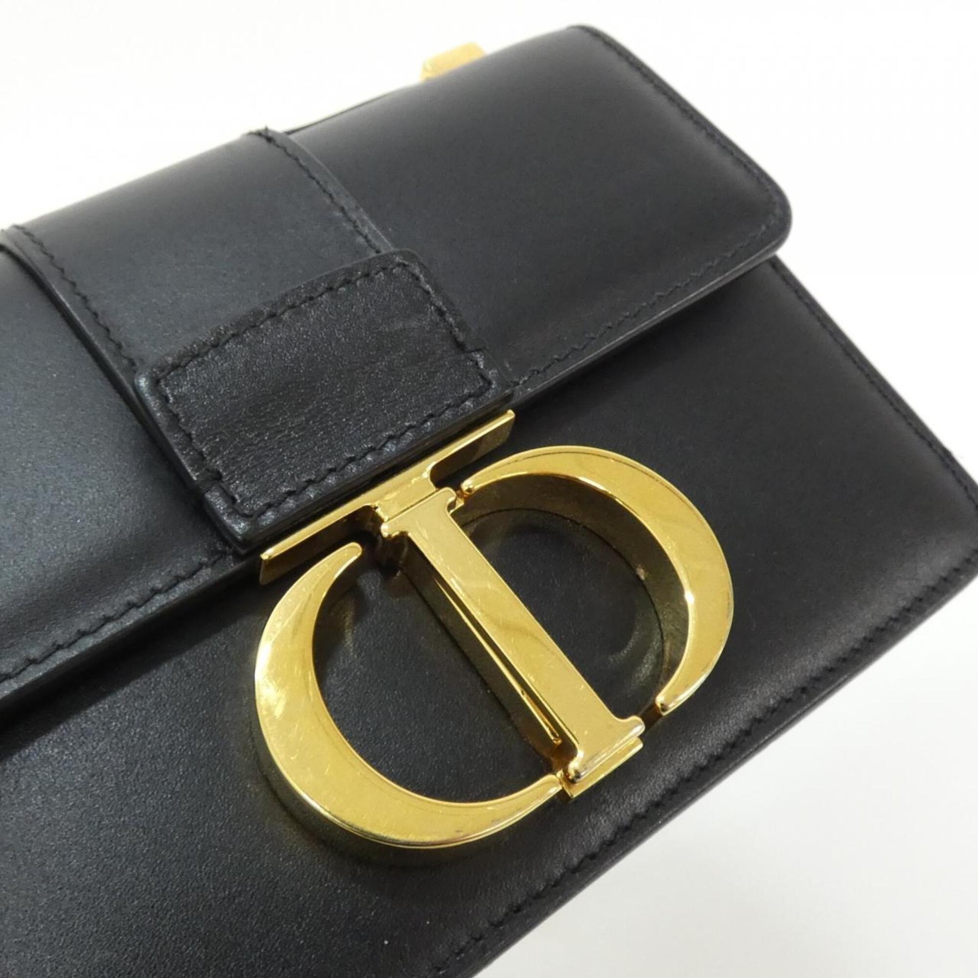 Christian Dior Black Leather Shoulder Bag (Pre-Owned)