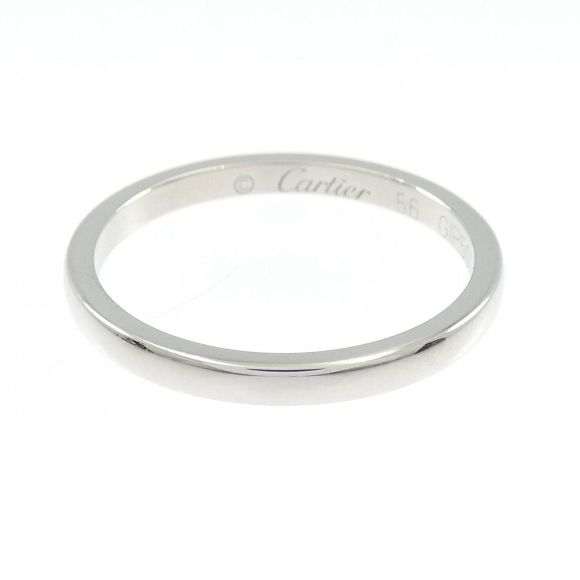 Cartier Platinum Platinum 950 Band Ring (Pre-Owned)