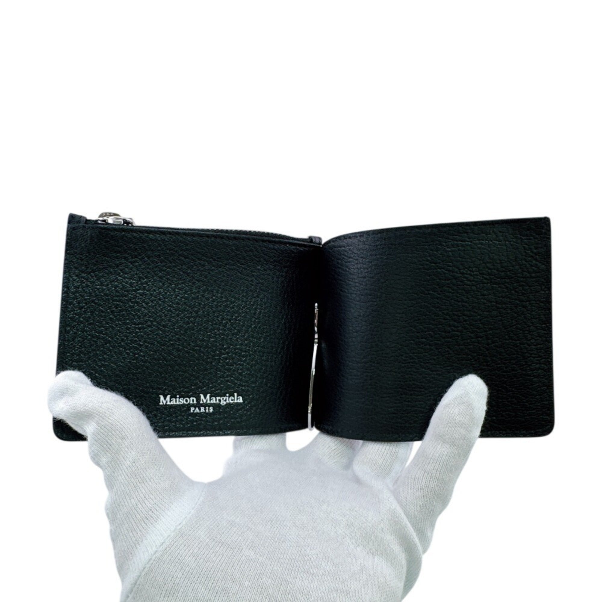 Maison Margiela Black Leather Coin Purse/Coin Case (Pre-Owned)