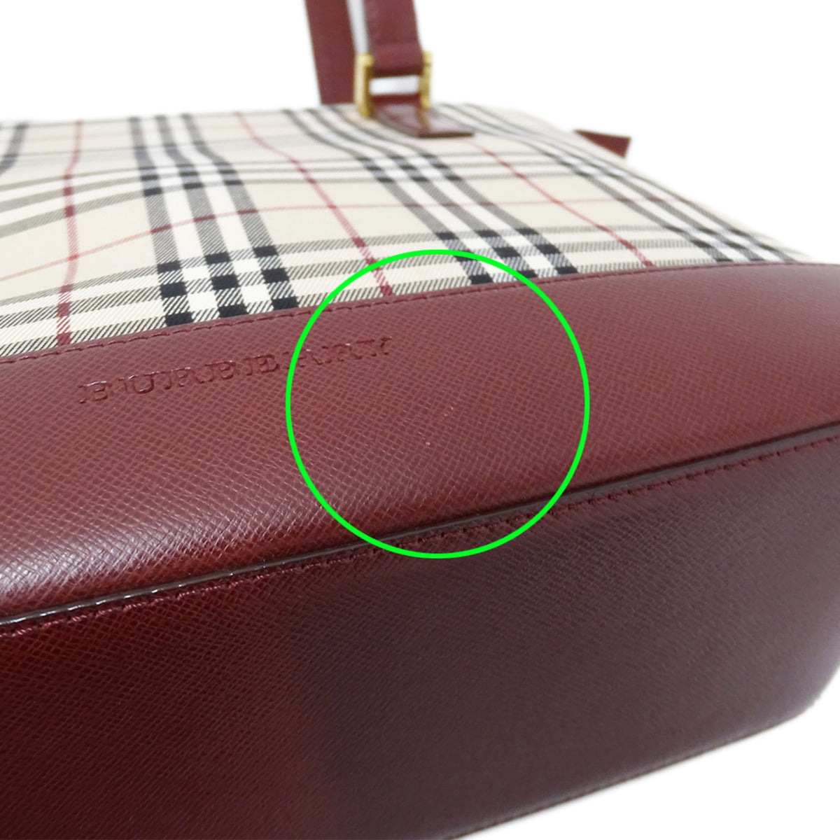Burberry Beige Bordeaux Canvas Tote Bag (Pre-Owned)