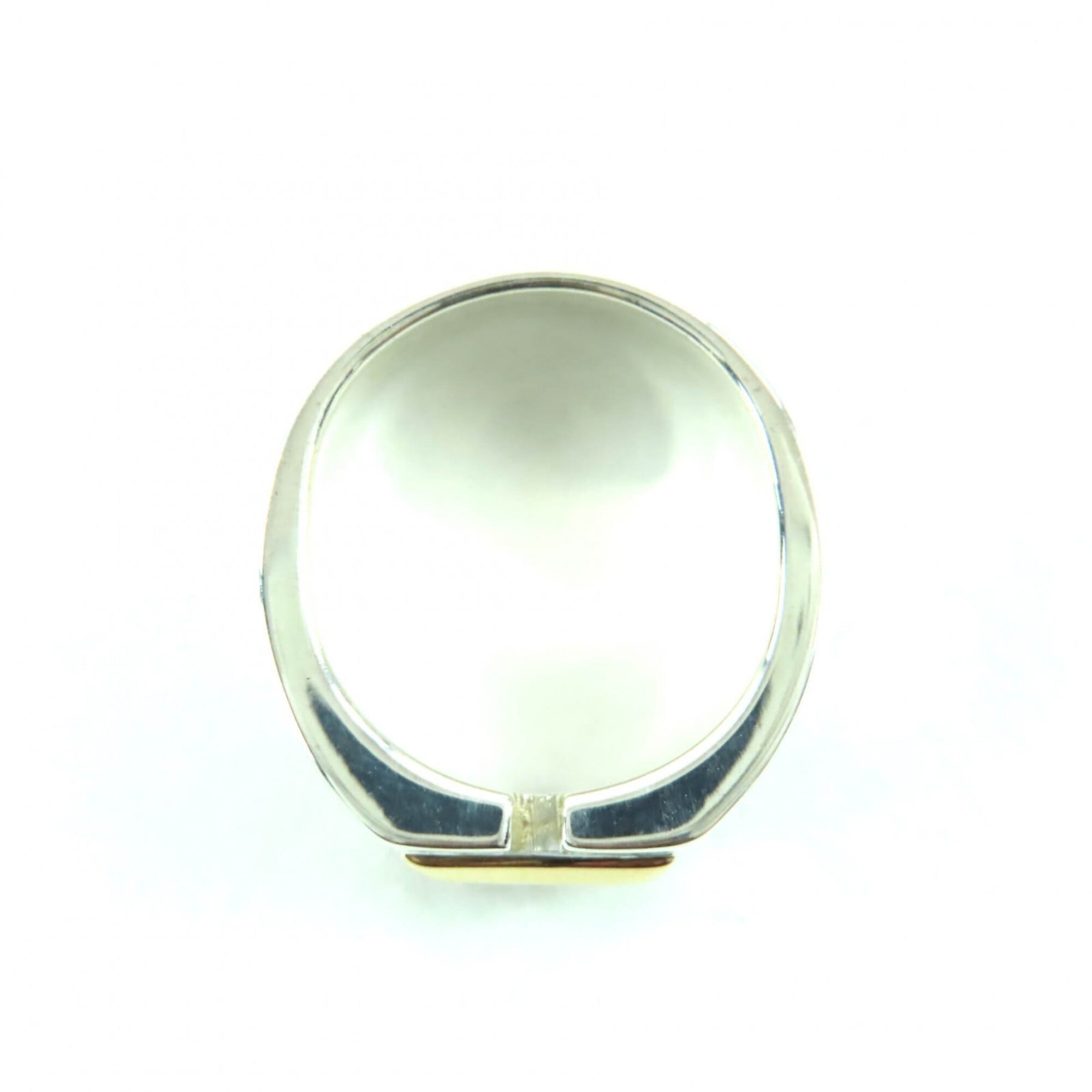 Hermes Gold Silver Silver 925 Band Ring (Pre-Owned)