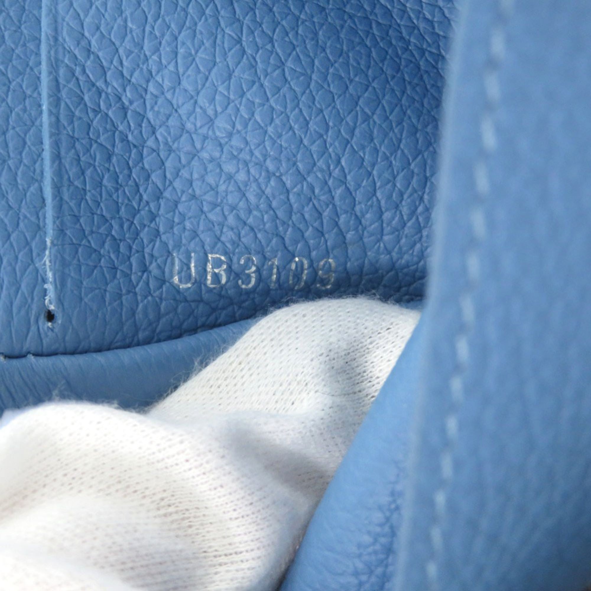 Louis Vuitton Blue Leather Wallet (Tri-Fold) (Pre-Owned)