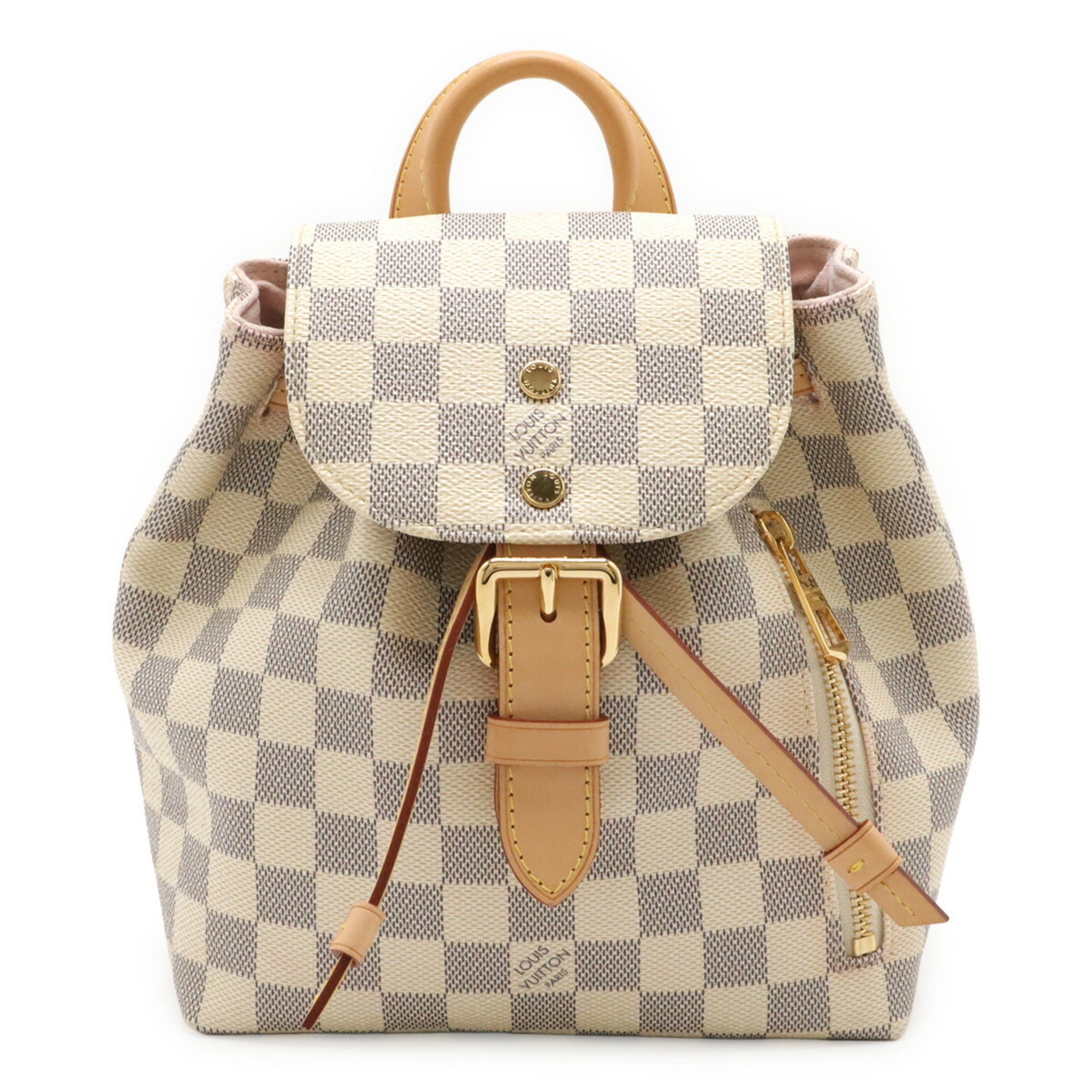 Louis Vuitton Ivory Damier Azur Canvas Pvc Coated Canvas Backpack Shoulder Bag (Pre-Owned)
