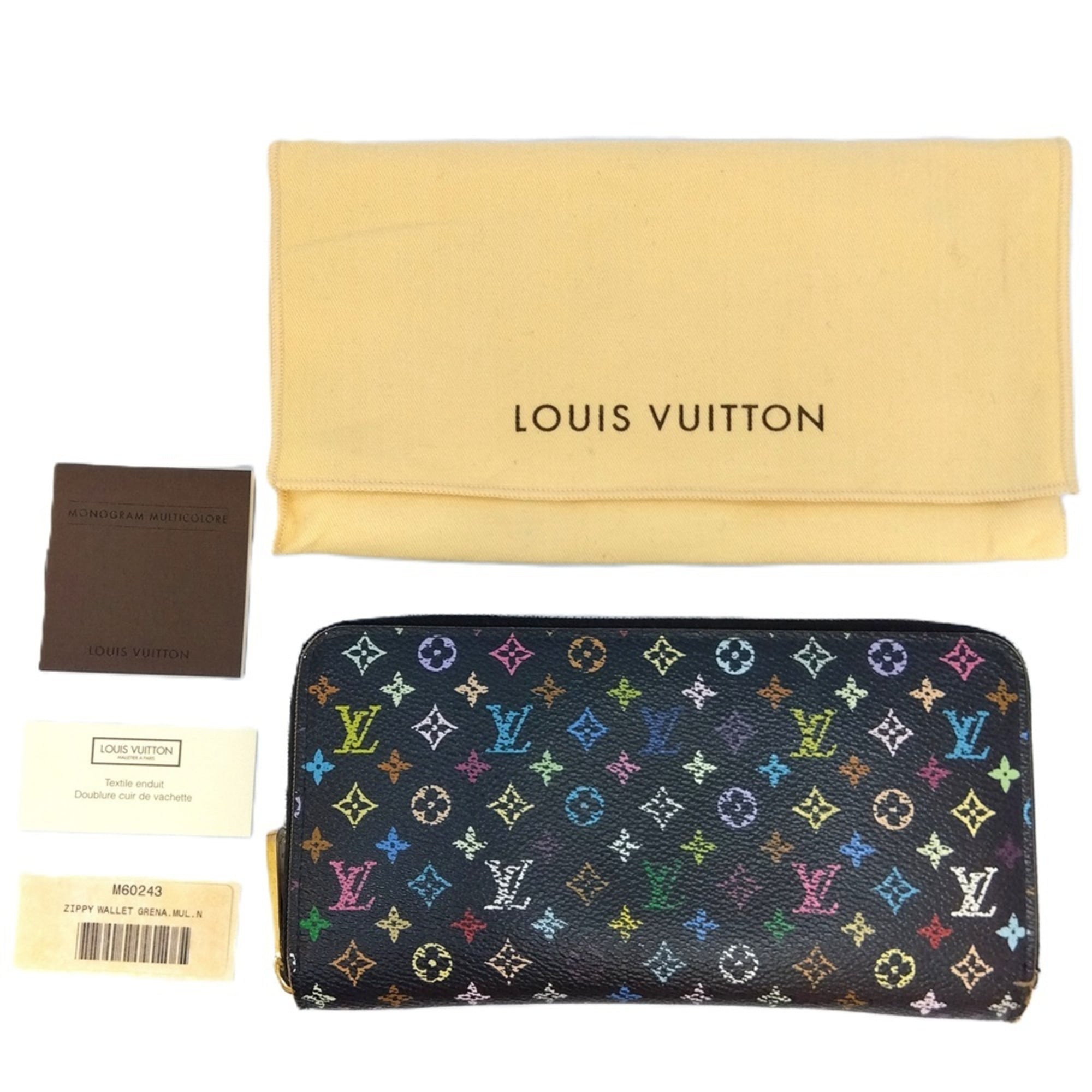 Louis Vuitton Black Multi-Color Noir Monogram Multicolore Long Wallet (Bi-Fold) (Pre-Owned)