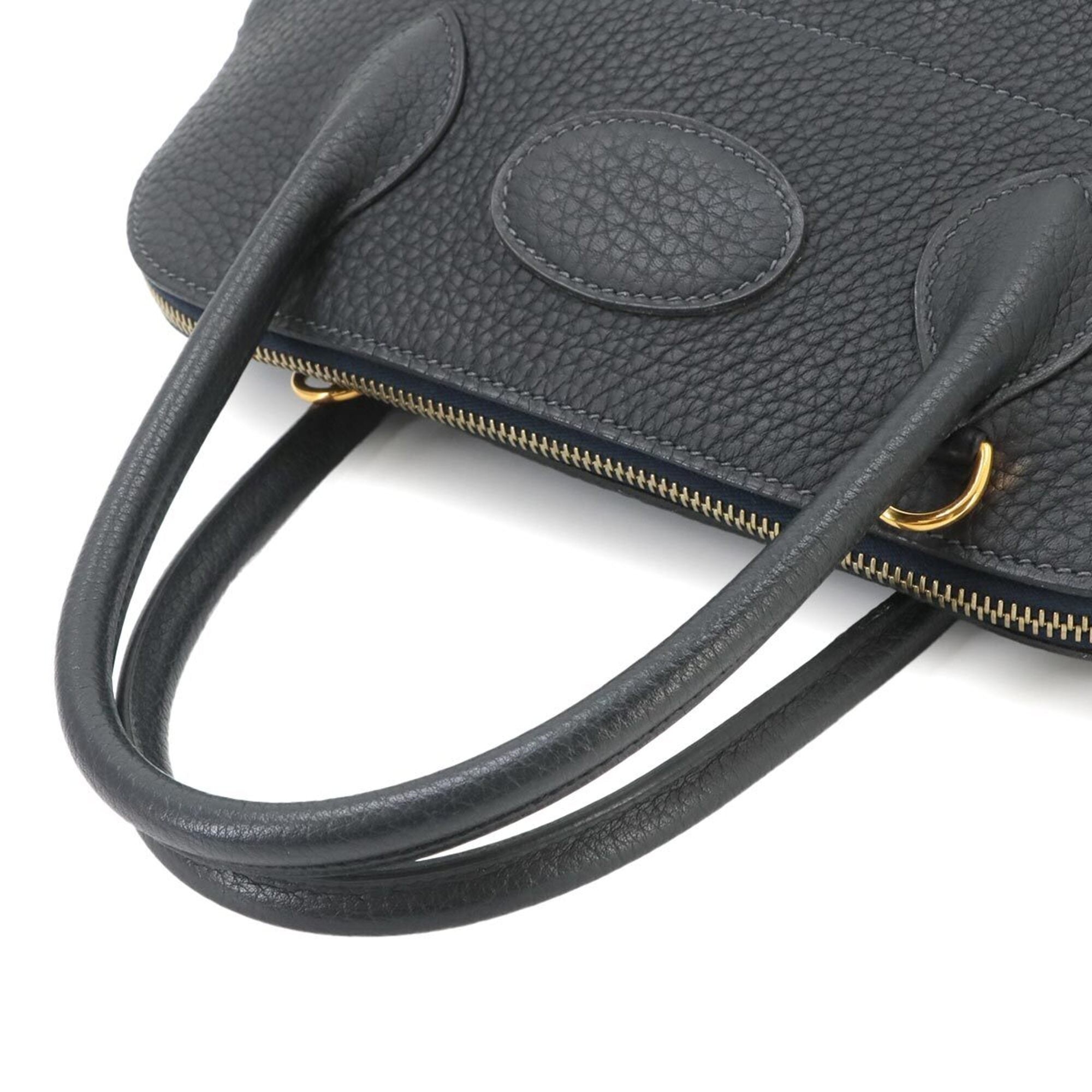 Hermes Blue Indigo Fjord Leather Handbag (Pre-Owned)