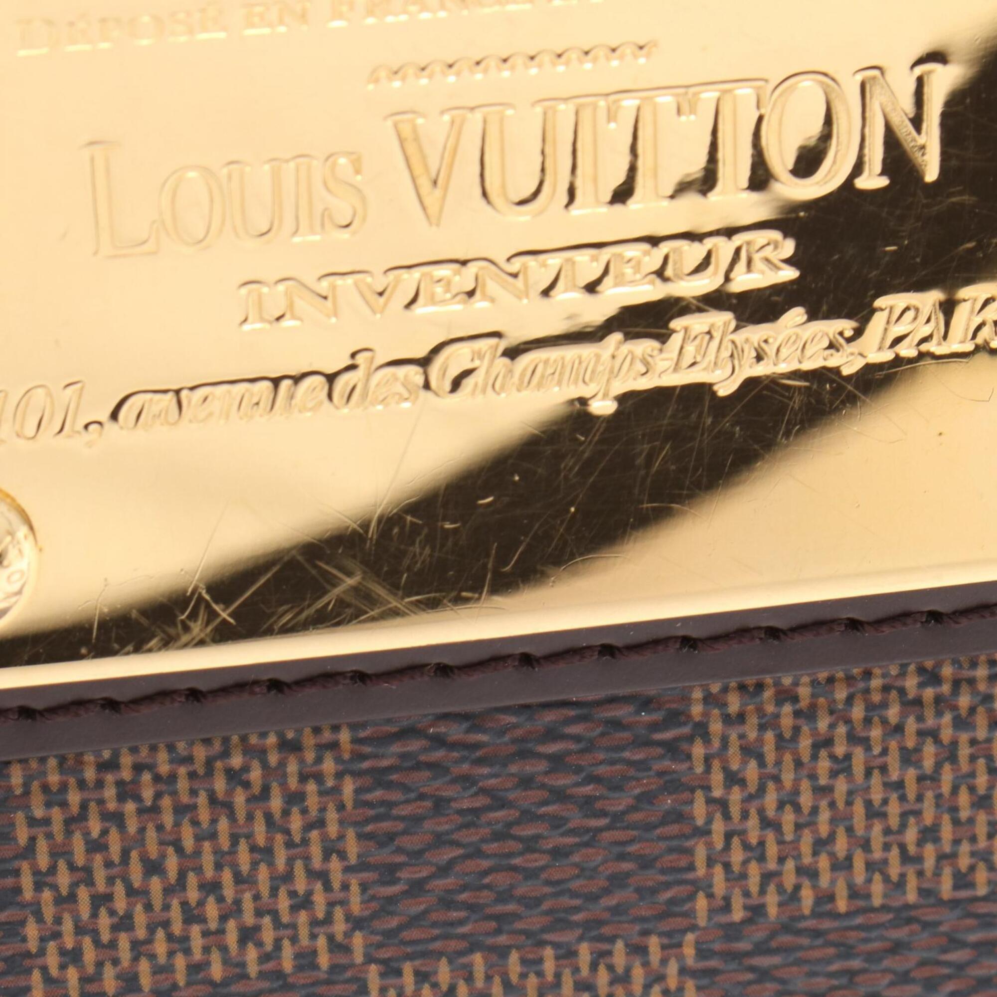 Louis Vuitton Brown Damier Canvas Coated Canvas Leather Handbag Shoulder Bag (Pre-Owned)