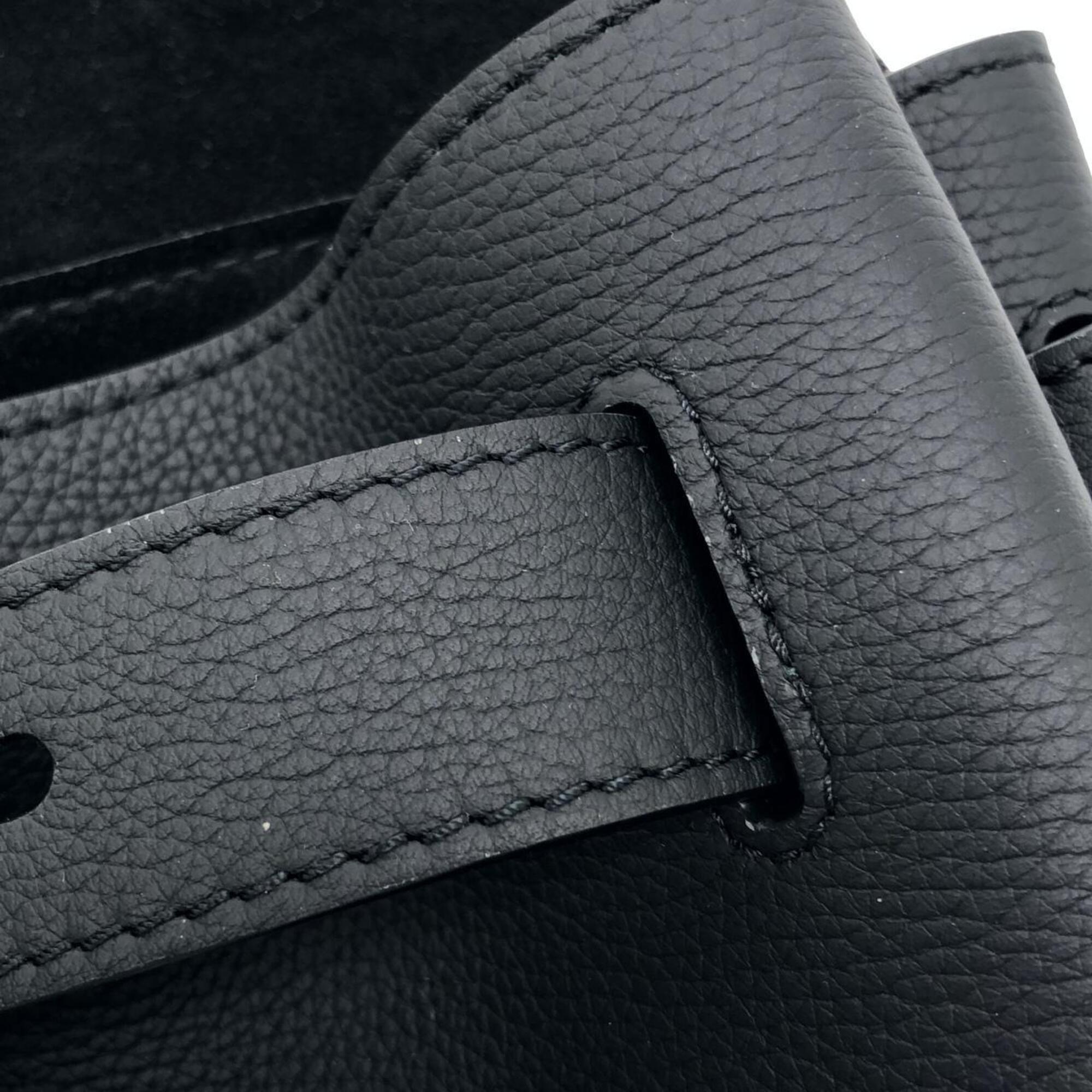 Louis Vuitton Black Suede Leather Backpack (Pre-Owned)