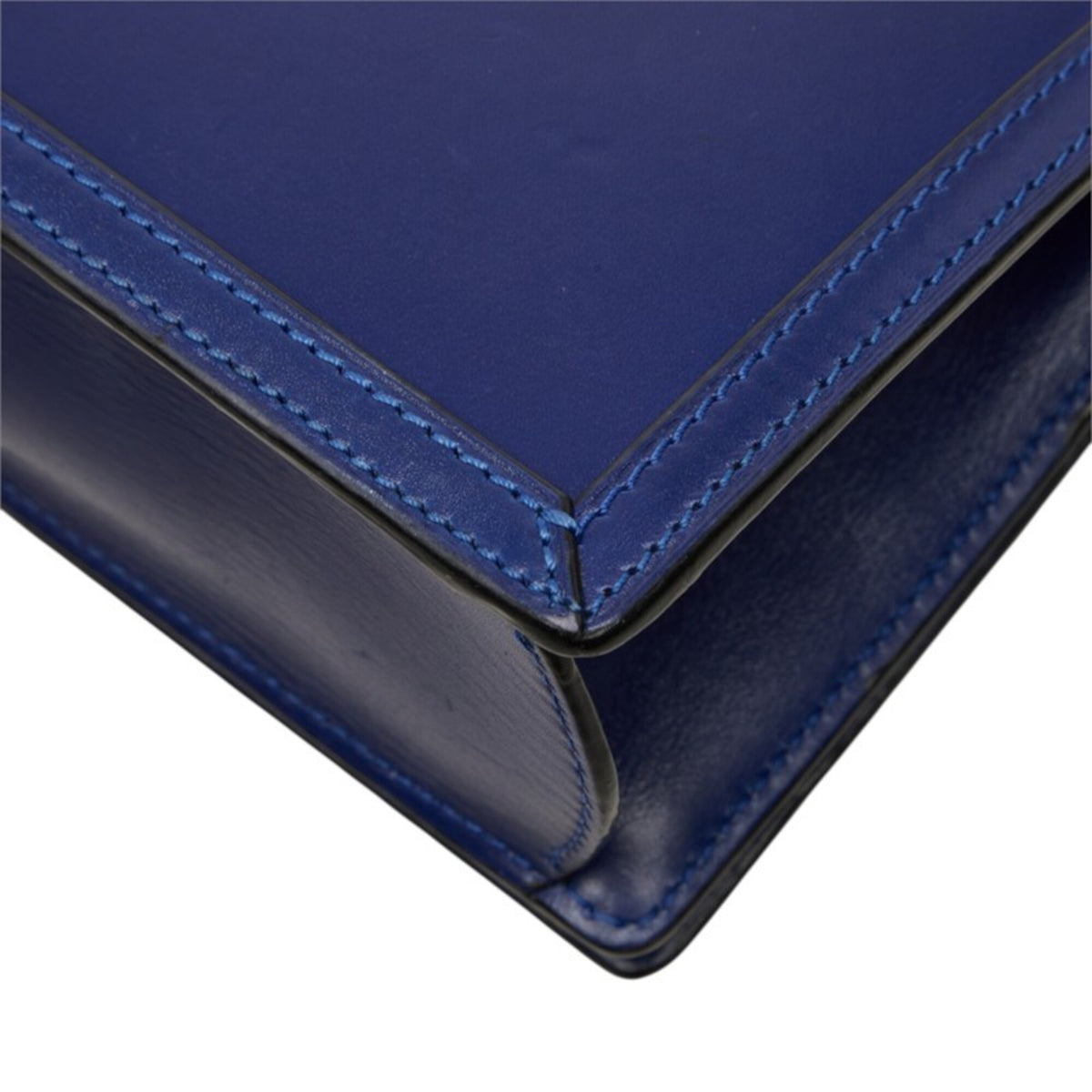 Loewe Barcelona Blue Leather Shoulder Bag (Pre-Owned)