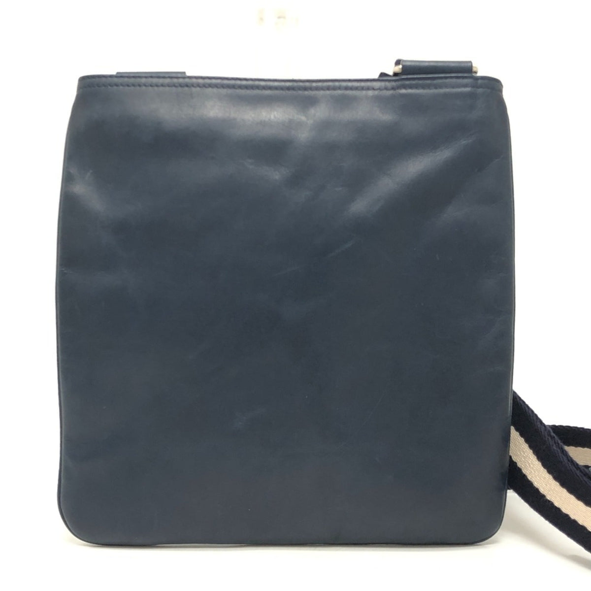Bally Navy Leather Handbag Shoulder Bag (Pre-Owned)
