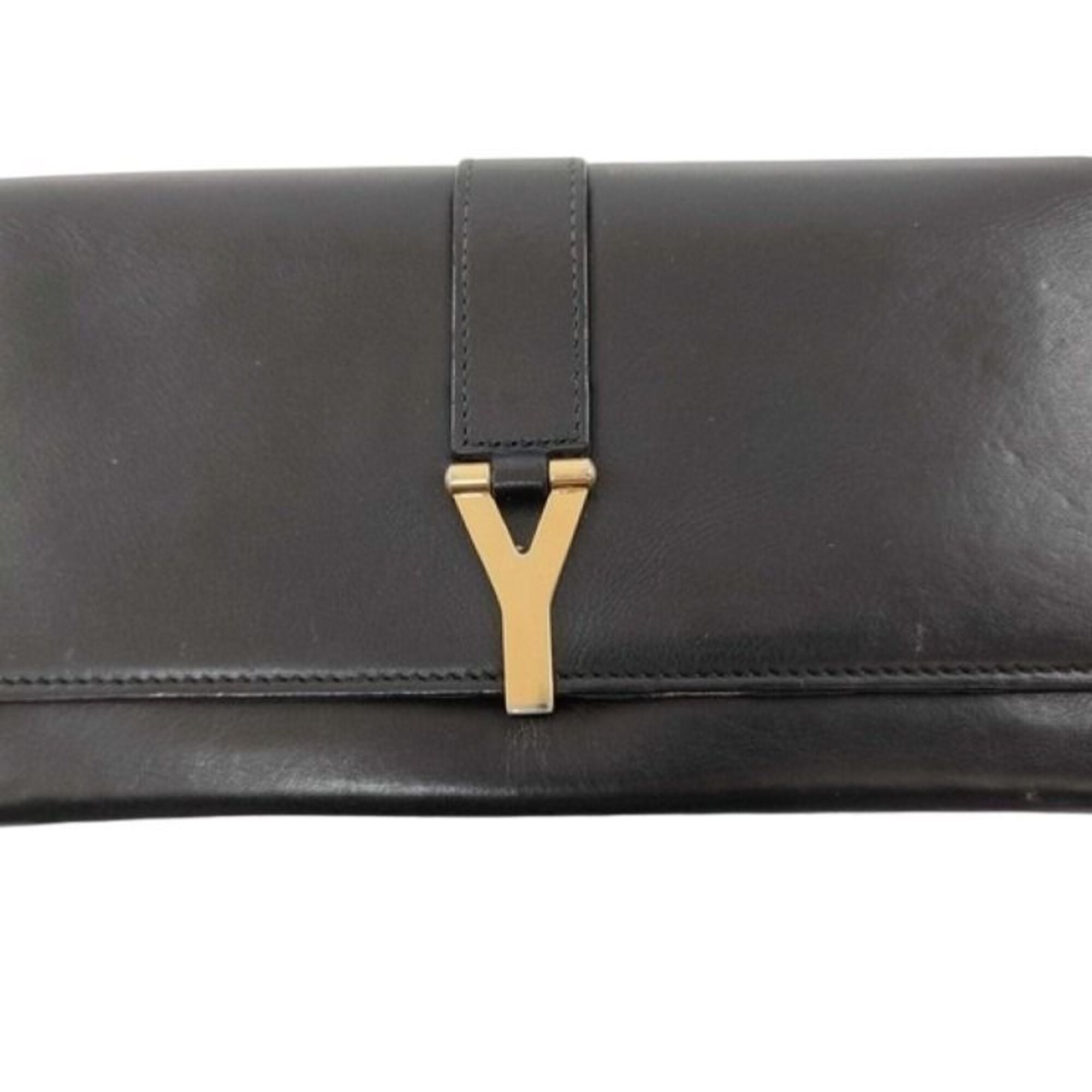 Yves Saint Laurent Brown Leather Wallet (Bi-Fold) (Pre-Owned)