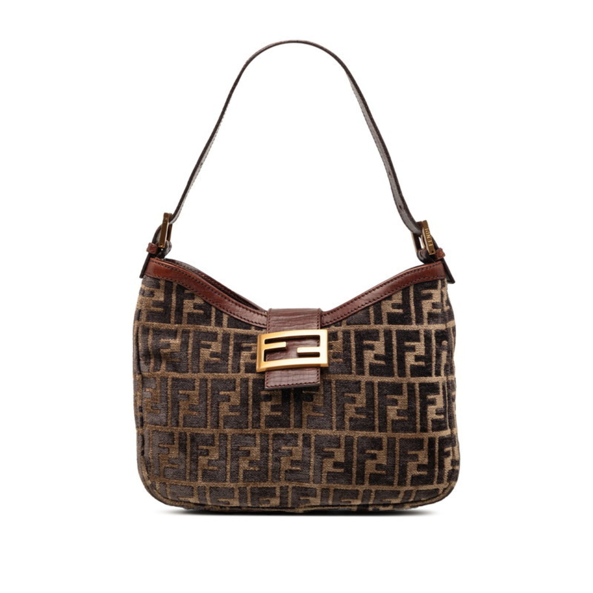 Fendi Brown Leather Shoulder Bag (Pre-Owned)