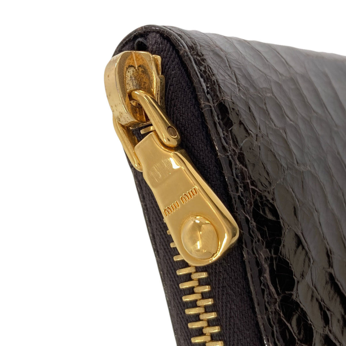 Miu Miu Black Leather Long Wallet (Bi-Fold) (Pre-Owned)