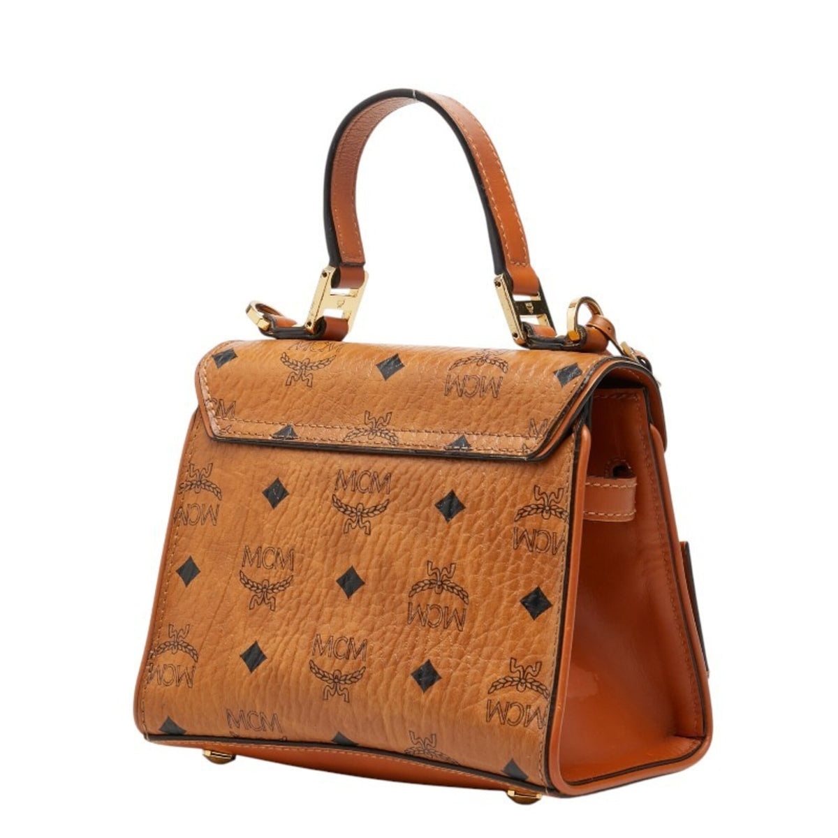 Mcm Brown Pvc Leather Handbag Shoulder Bag (Pre-Owned)