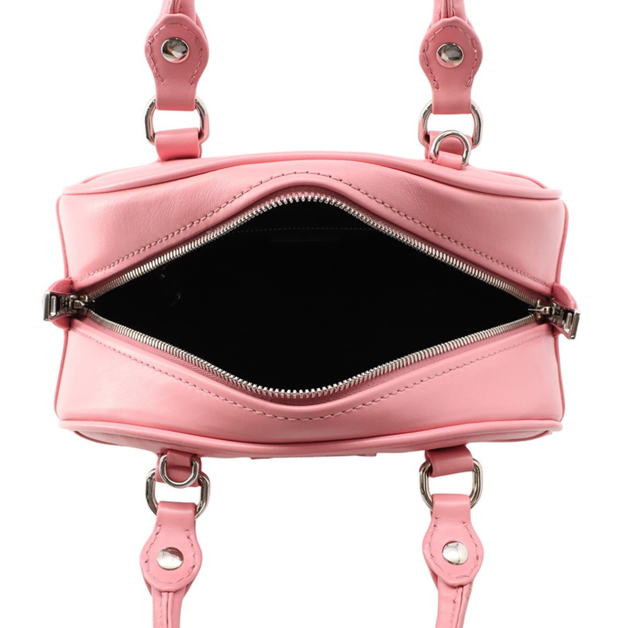 Prada Pink Leather Handbag Shoulder Bag (Pre-Owned)