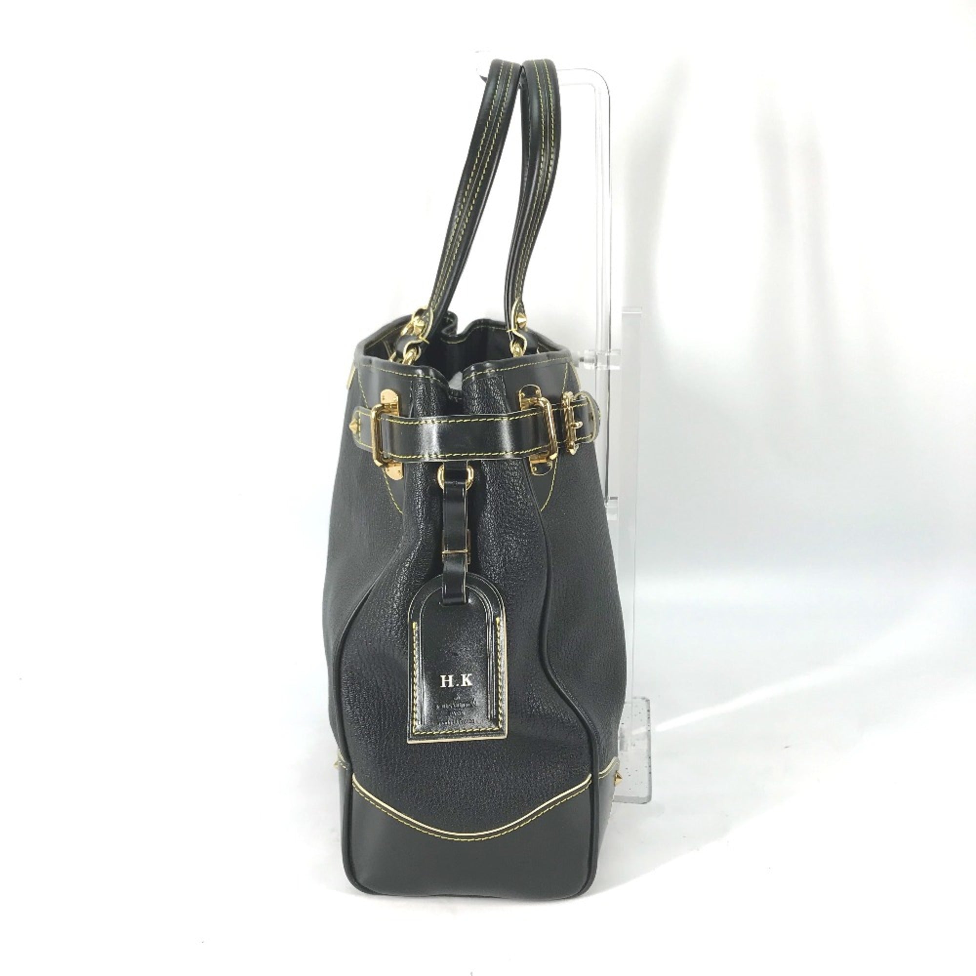 Louis Vuitton Black Leather Handbag (Pre-Owned)
