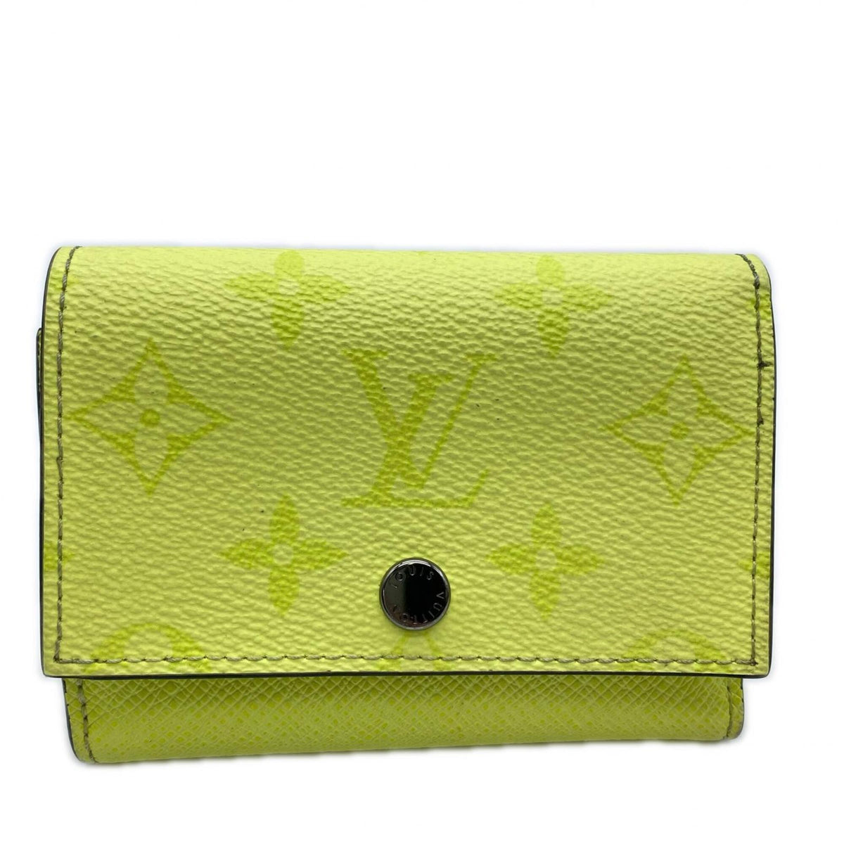 Louis Vuitton Taigarama Yellow Coated Canvas Wallet (Tri-Fold) (Pre-Owned)