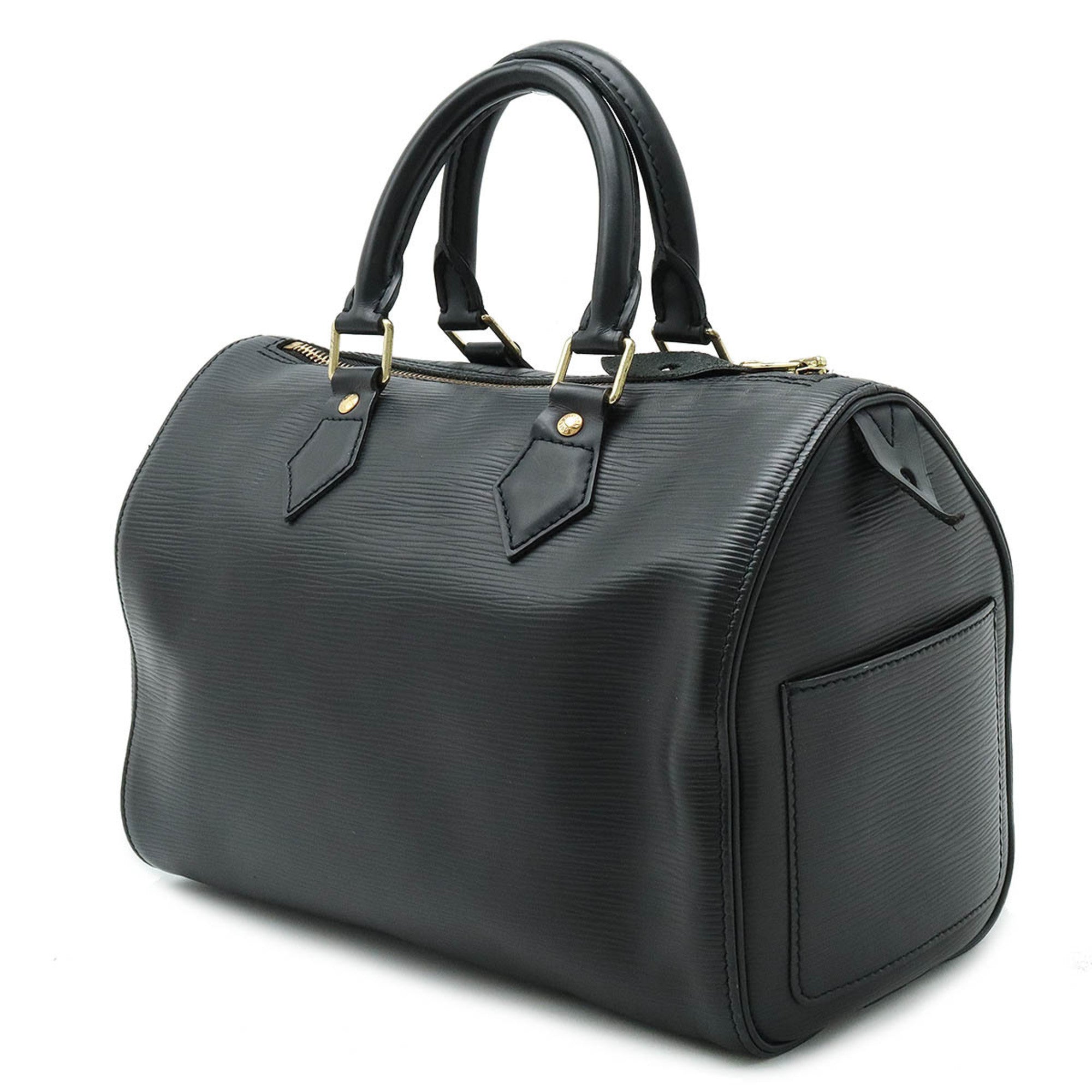 Louis Vuitton Noir Epi Leather Boston Bag Handbag (Pre-Owned)