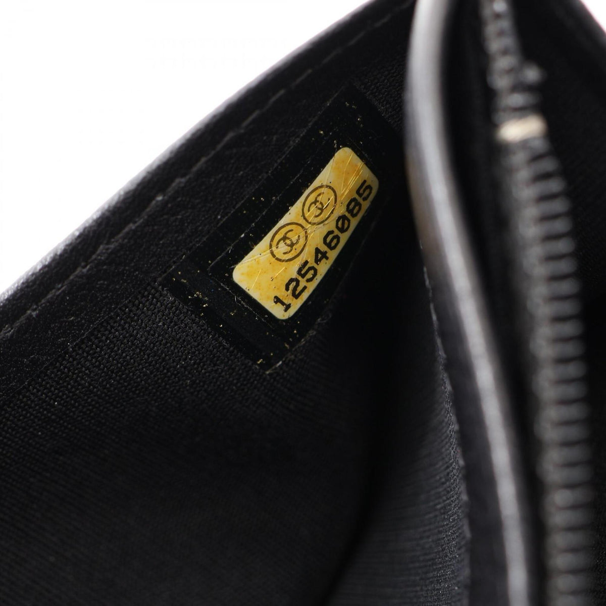 Chanel Black Leather Long Wallet (Bi-Fold) (Pre-Owned)