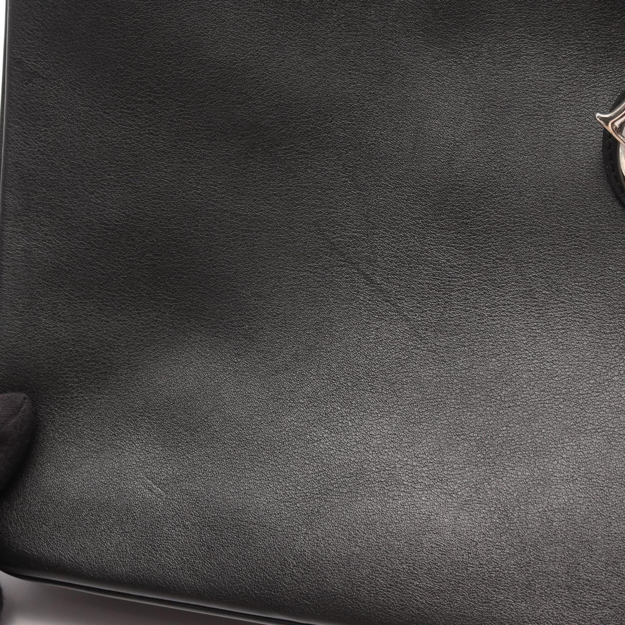 Christian Dior Black Leather Handbag Pouch (Pre-Owned)