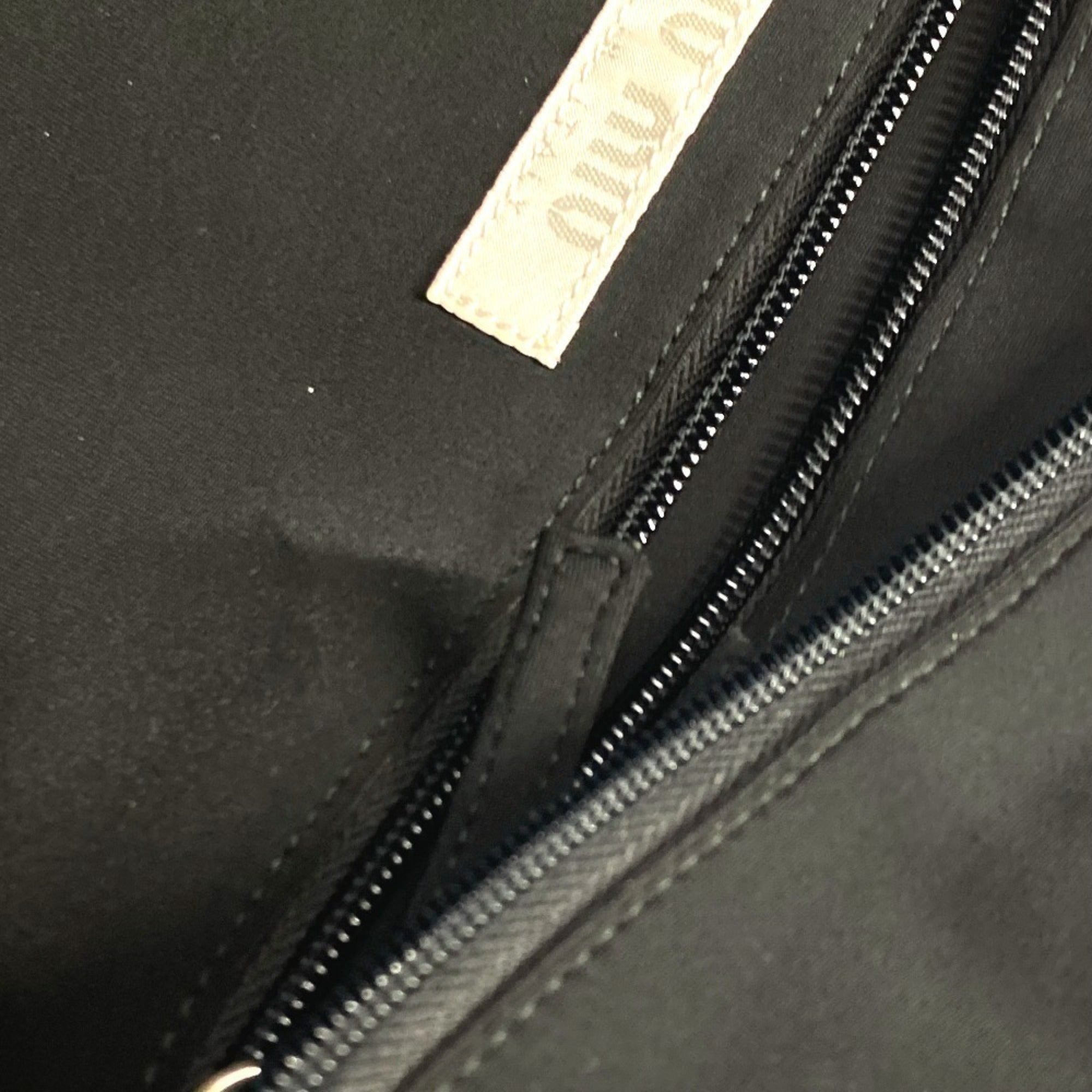 Miu Miu Black Nylon Boston Bag Shoulder Bag (Pre-Owned)