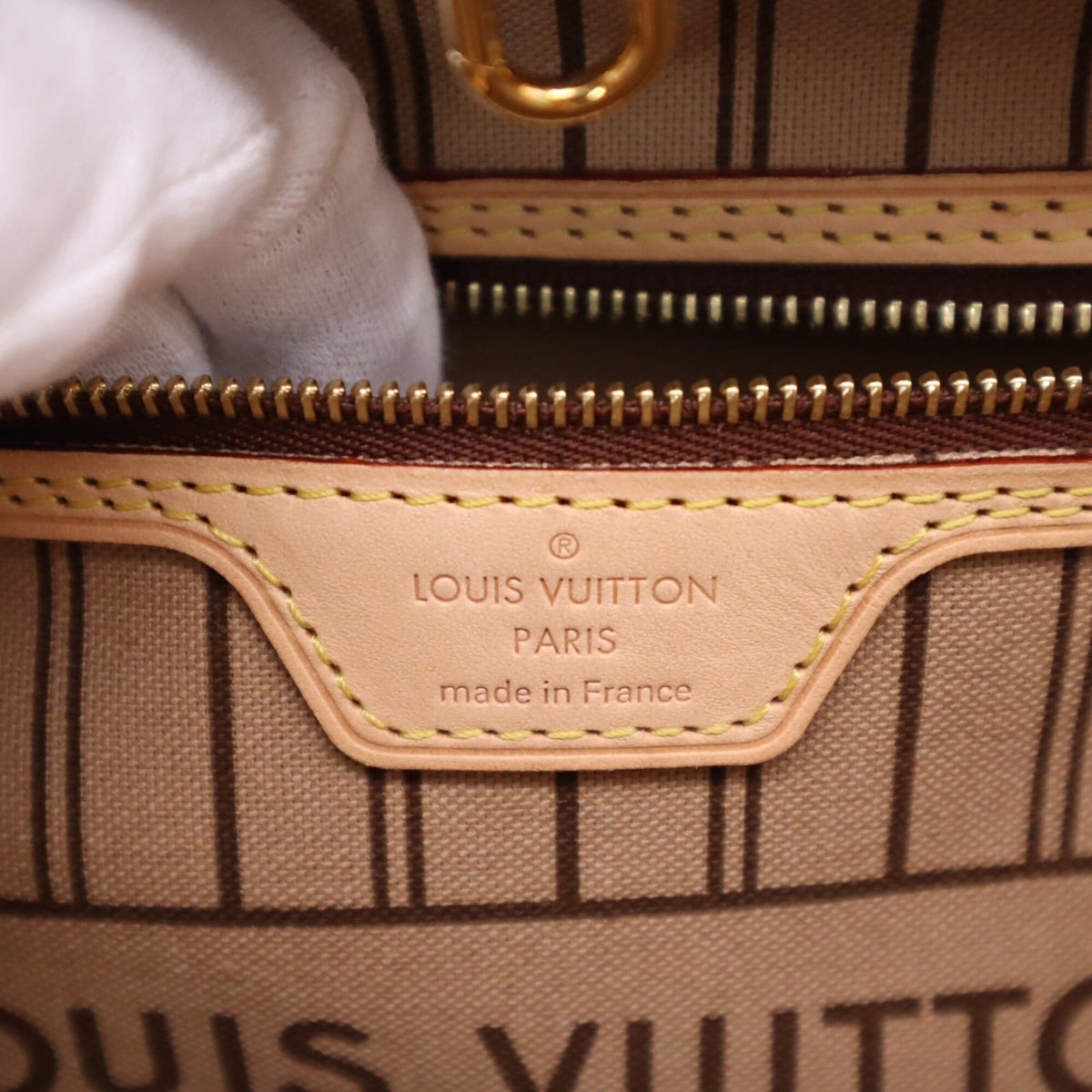 Louis Vuitton Monogram Beige Brown Coated Canvas Leather Handbag (Pre-Owned)
