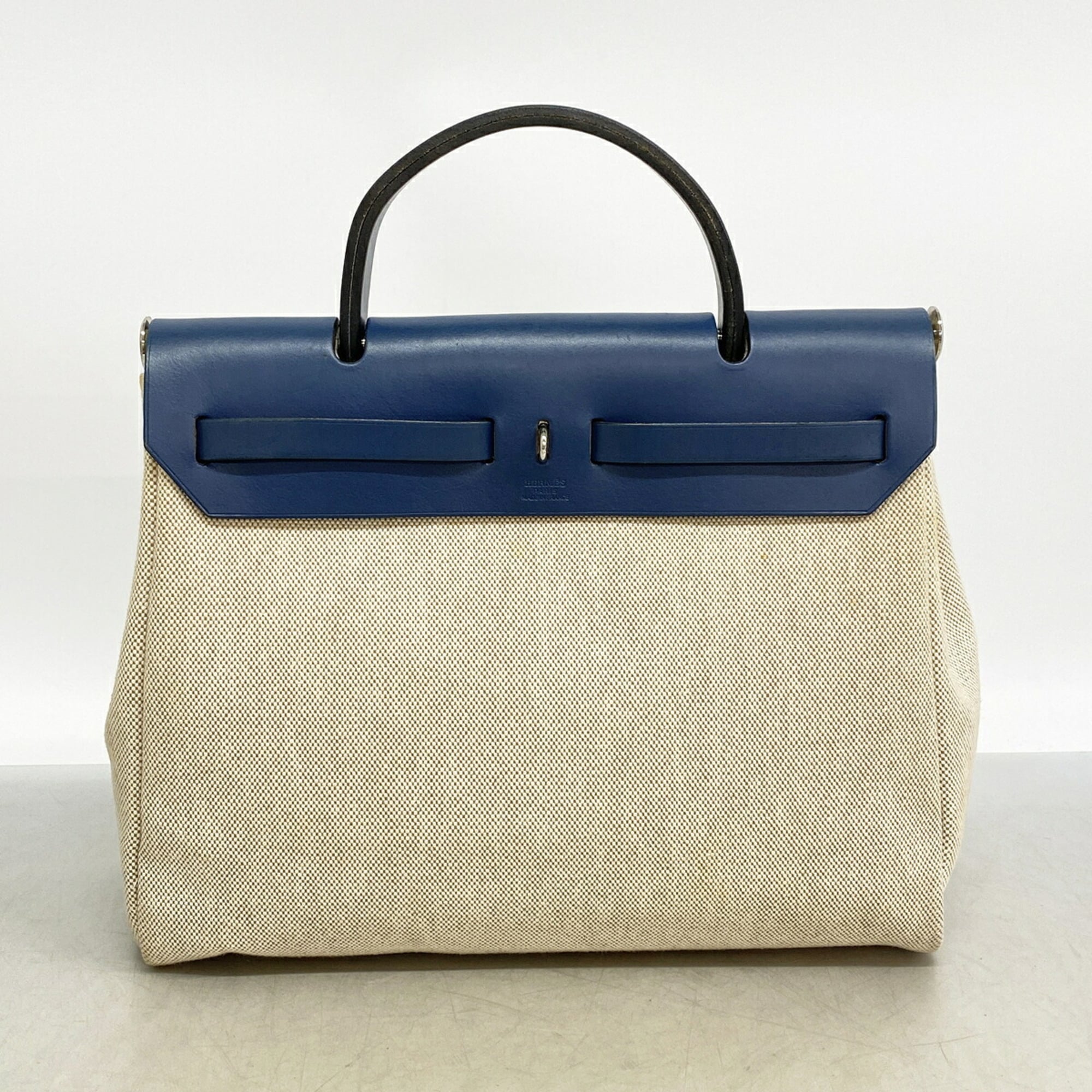 Hermes Blue Toile H Handbag (Pre-Owned)
