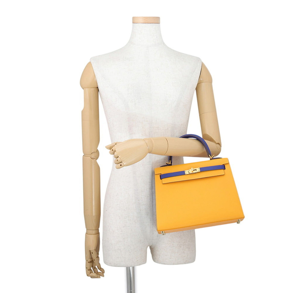 Hermes Kelly Blue Royal Epsom Leather Handbag (Pre-Owned)