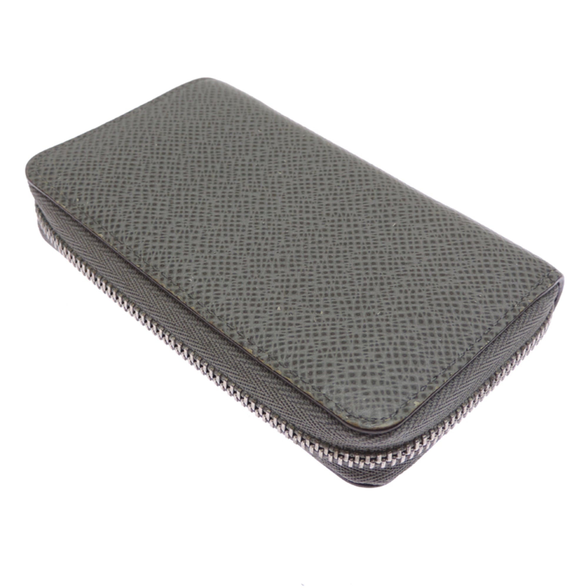 Louis Vuitton Gray Taiga Leather Coin Purse/Coin Case (Pre-Owned)