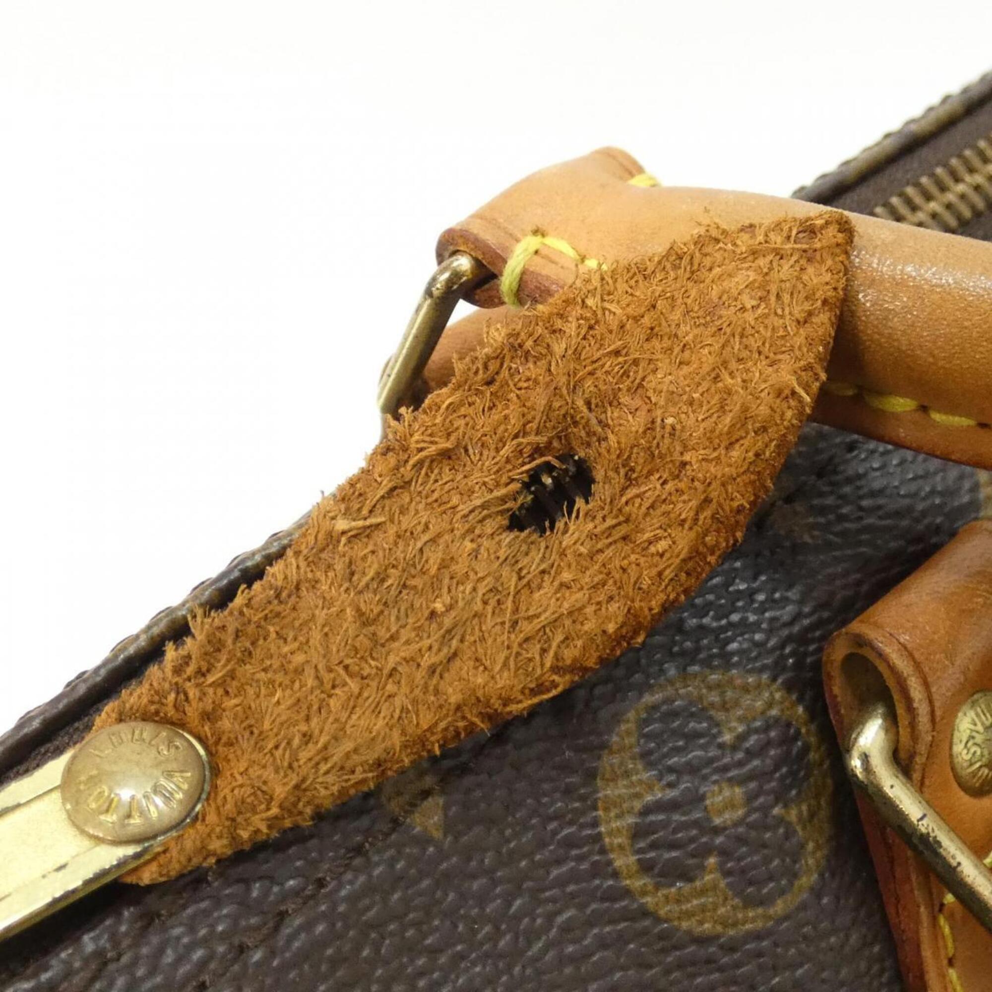 Louis Vuitton Monogram Marron Coated Canvas Boston Bag (Pre-Owned)