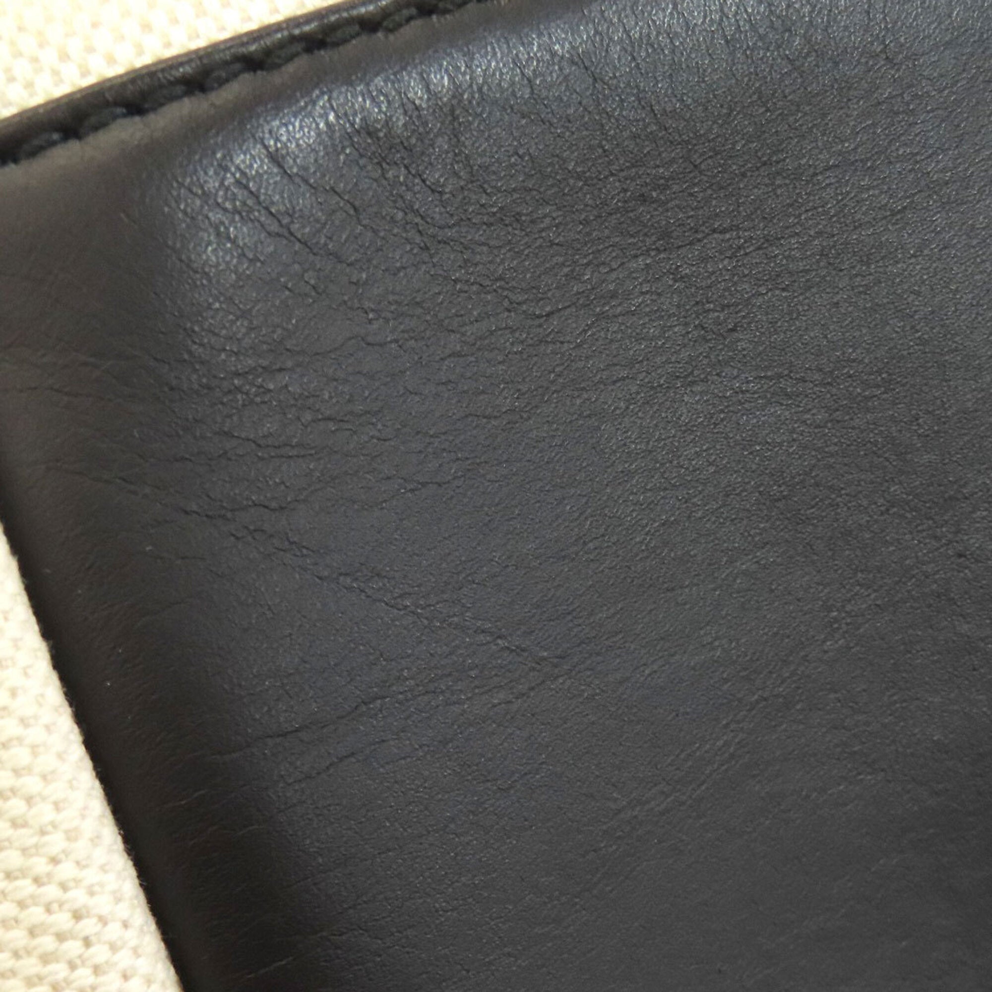 Balenciaga Black White Canvas Handbag Pouch (Pre-Owned)