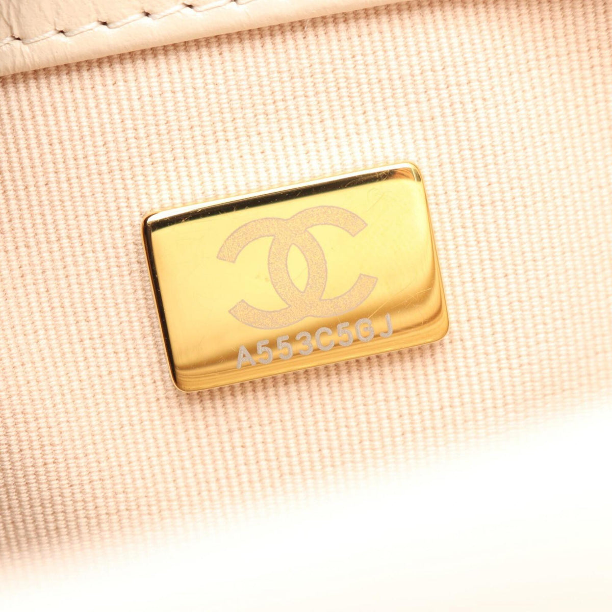 Chanel Beige Leather Handbag Shoulder Bag (Pre-Owned)