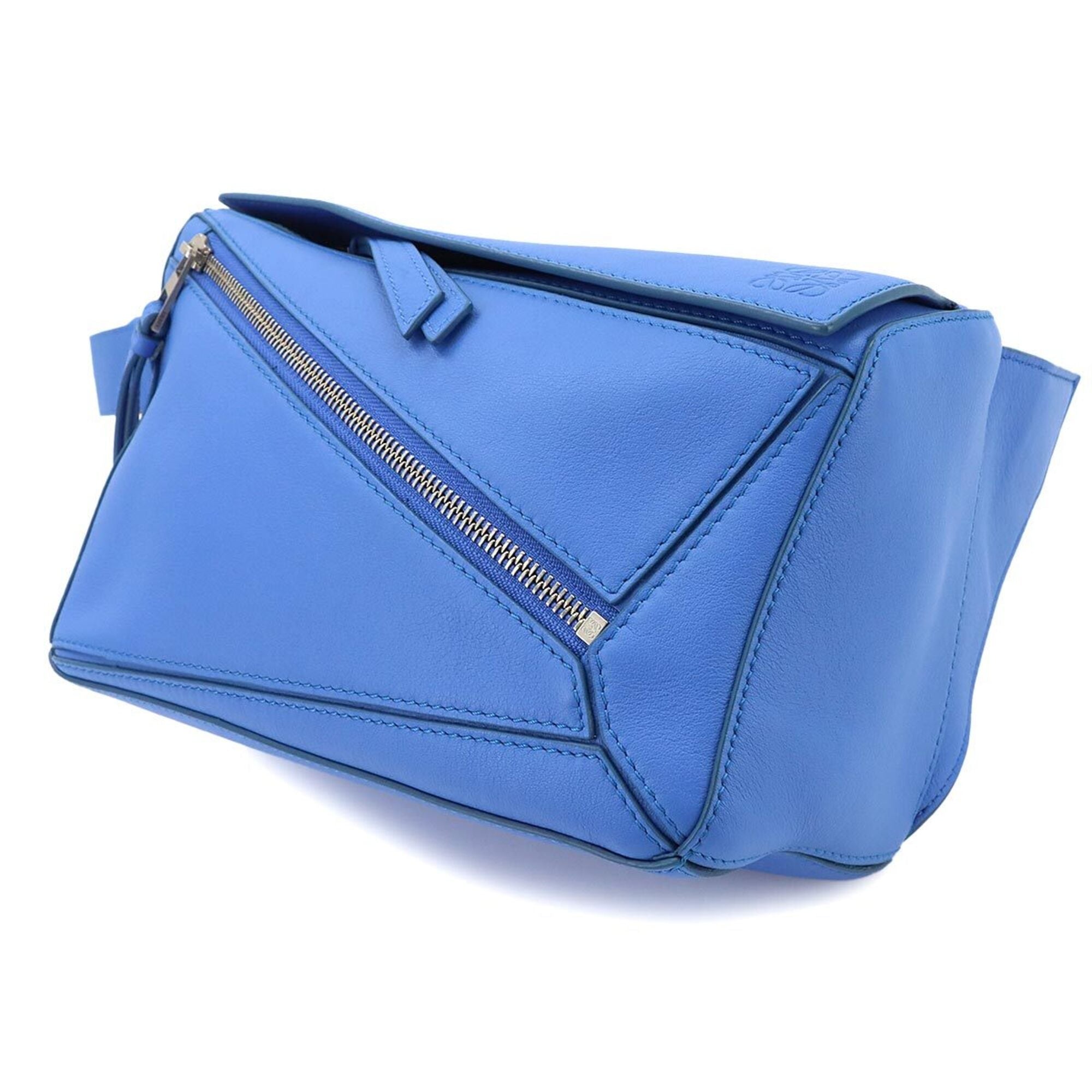Loewe Blue Leather Handbag Sling Bag (Pre-Owned)