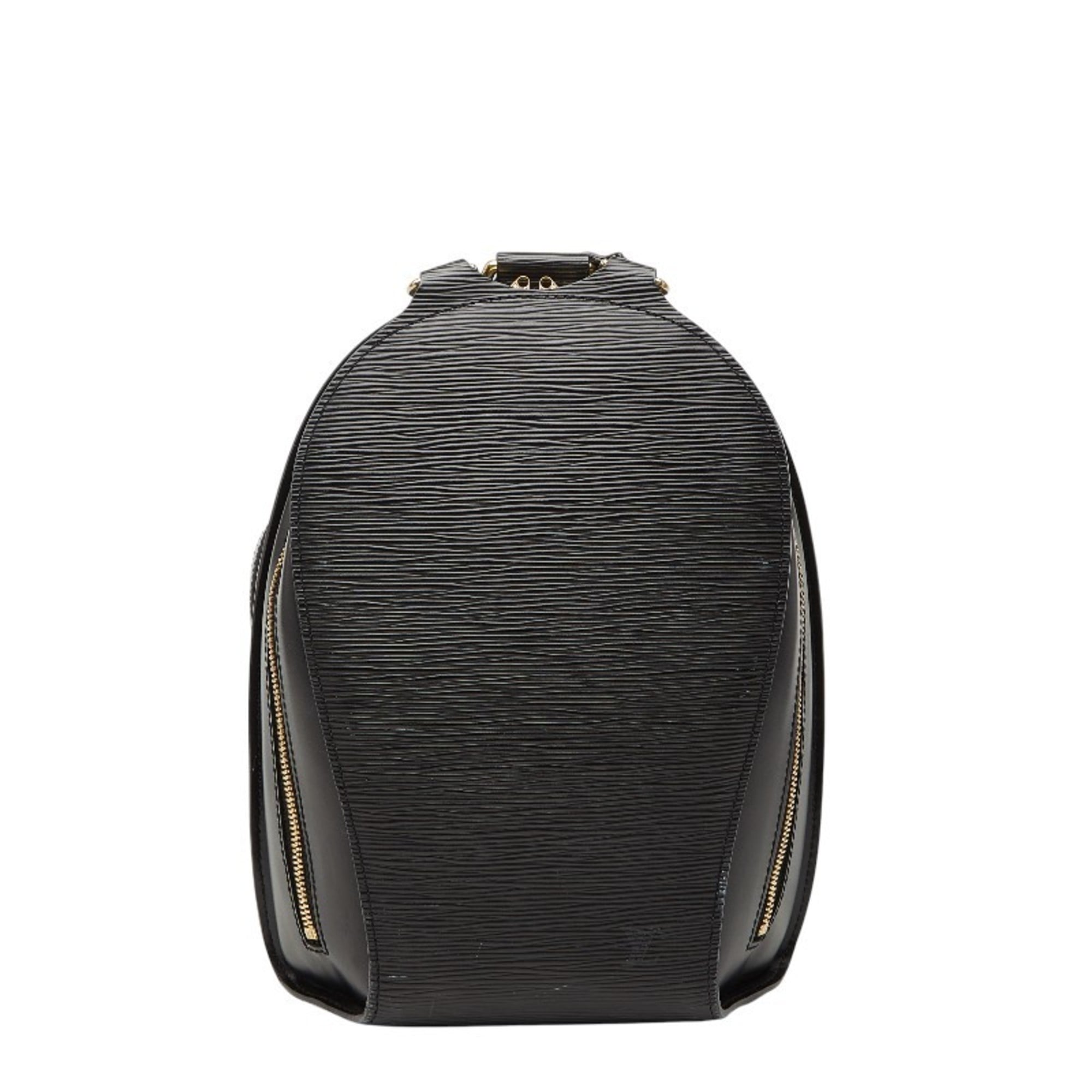 Louis Vuitton Black Noir Leather Backpack (Pre-Owned)