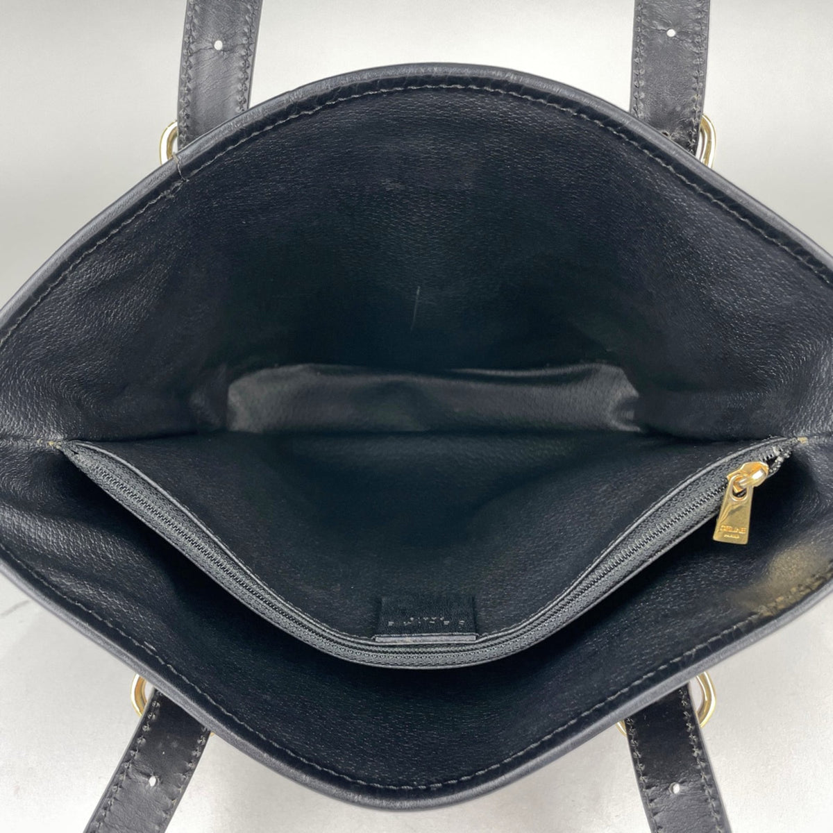 Celine Macadam Black Coated Canvas Leather Tote Bag (Pre-Owned)