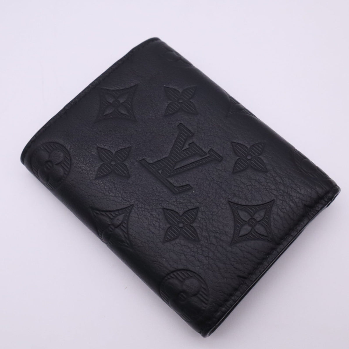 Louis Vuitton Monogram Shadow Black Monogram Shadow Wallet (Tri-Fold) (Pre-Owned)