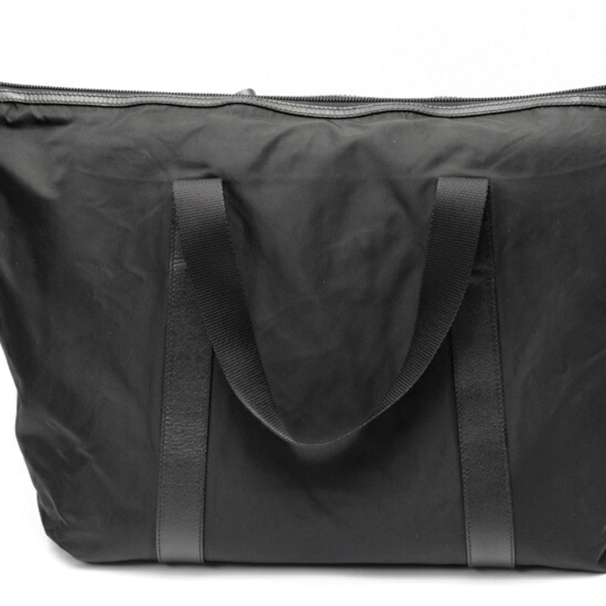 Prada Black Fabric Leather Boston Bag (Pre-Owned)