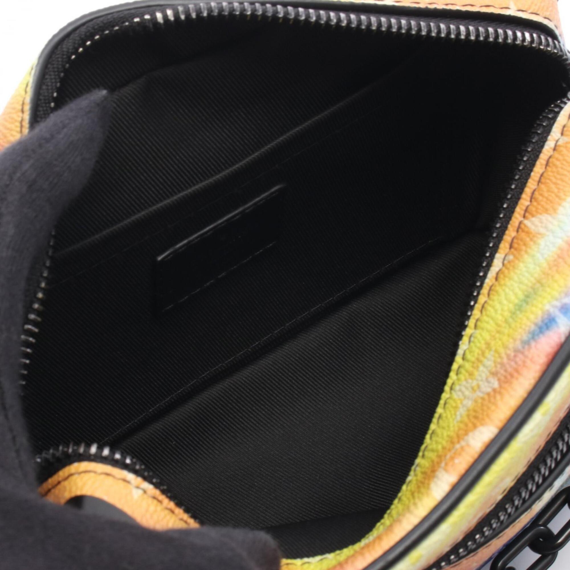 Louis Vuitton Black Multi-Color Monogram Pvc Coated Canvas Leather Handbag Shoulder Bag (Pre-Owned)