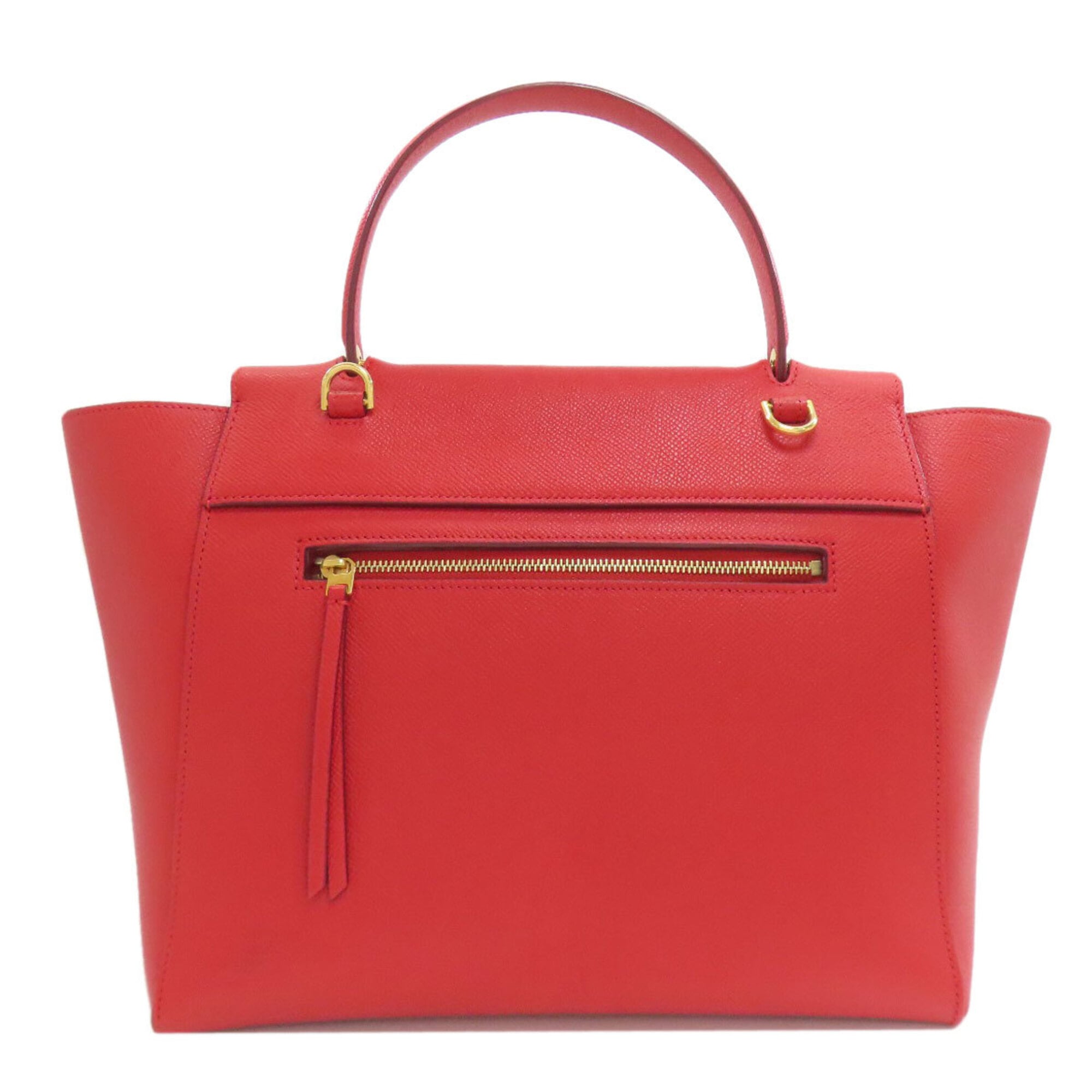 Celine Red Color Leather Handbag (Pre-Owned)