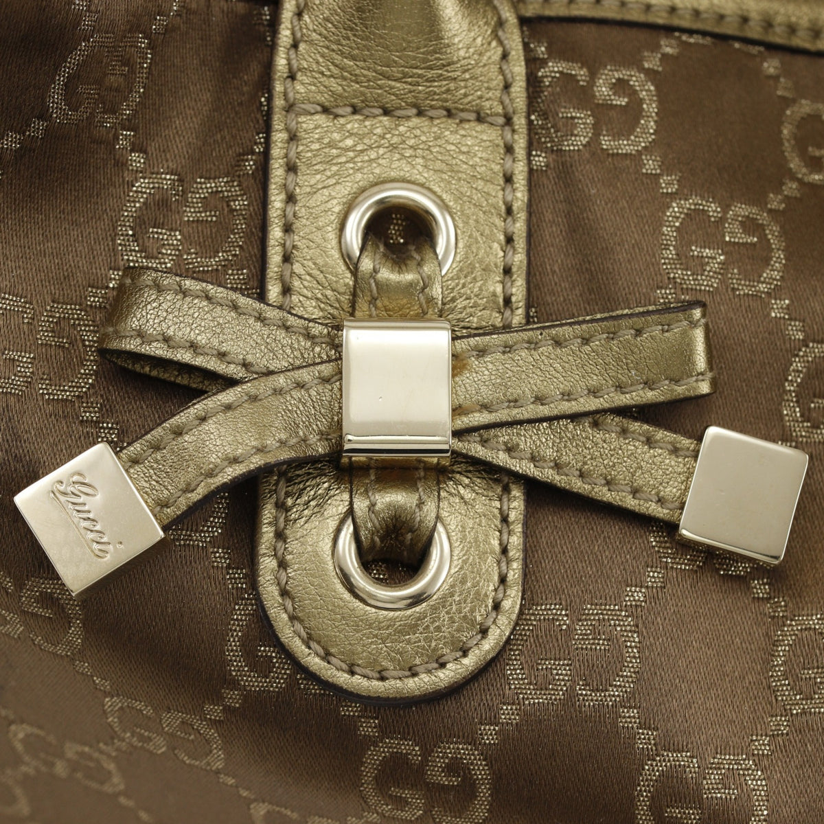 Gucci Gold Gg Canvas Tote Bag (Pre-Owned)