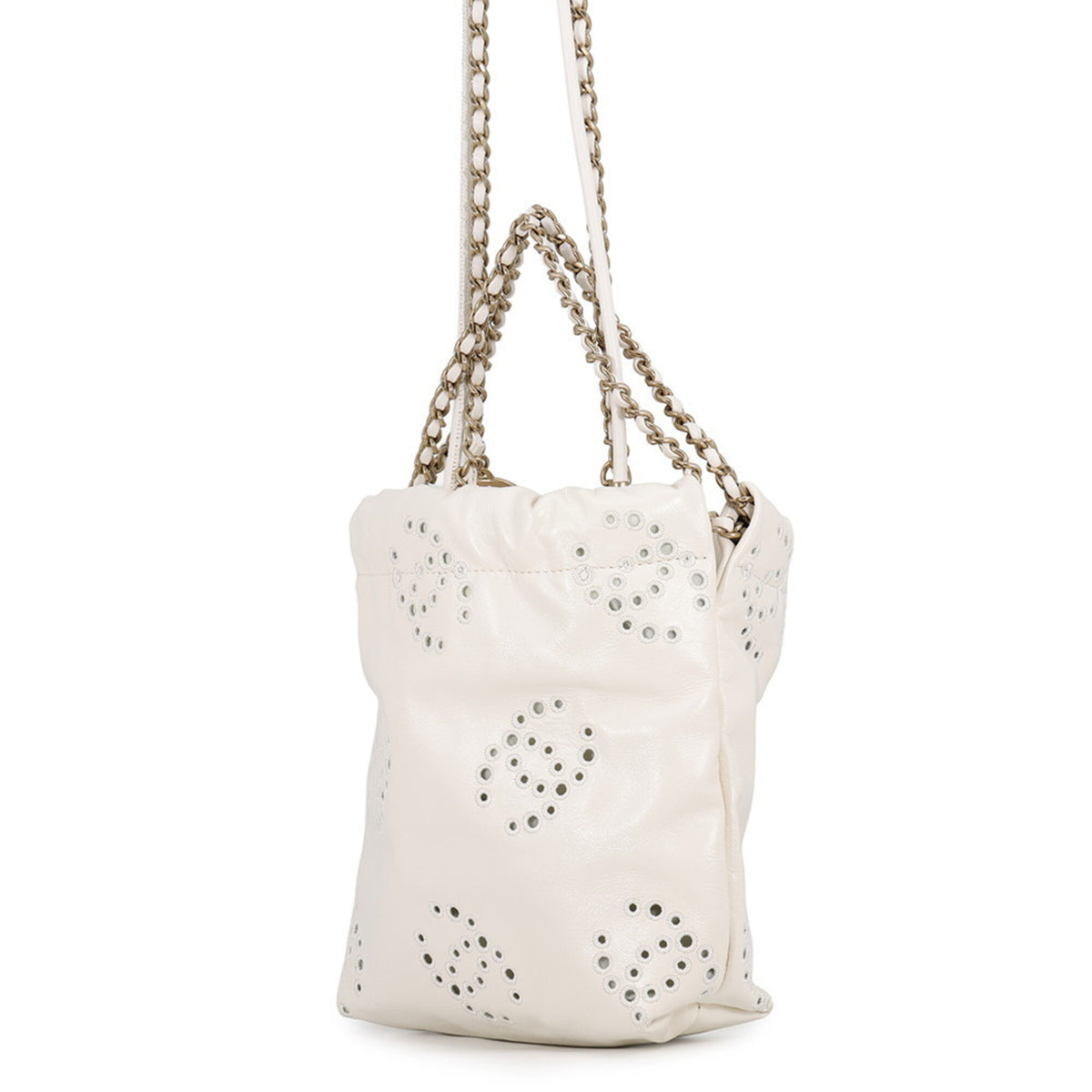 Chanel White Leather Handbag (Pre-Owned)