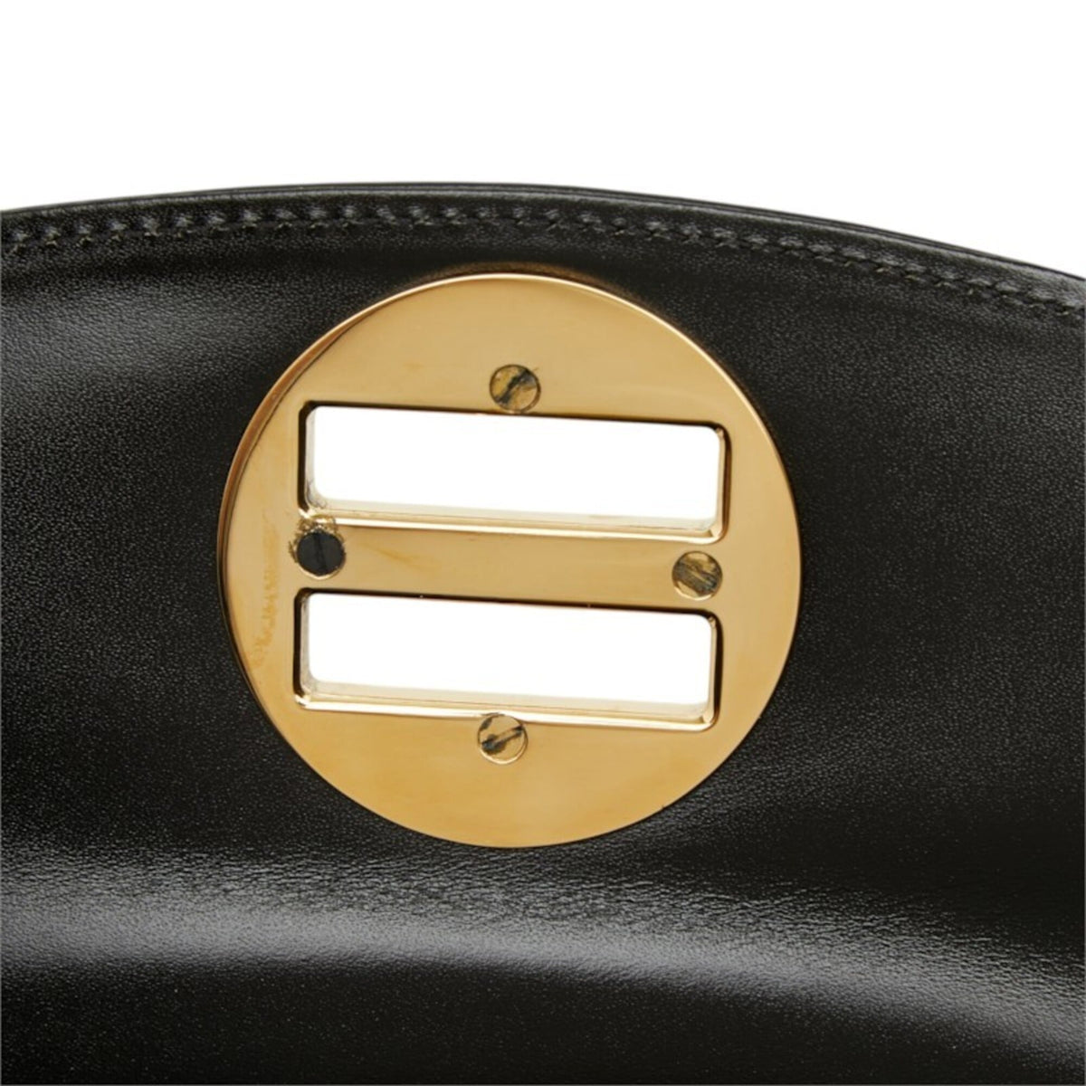 Versace Black Leather Shoulder Bag (Pre-Owned)