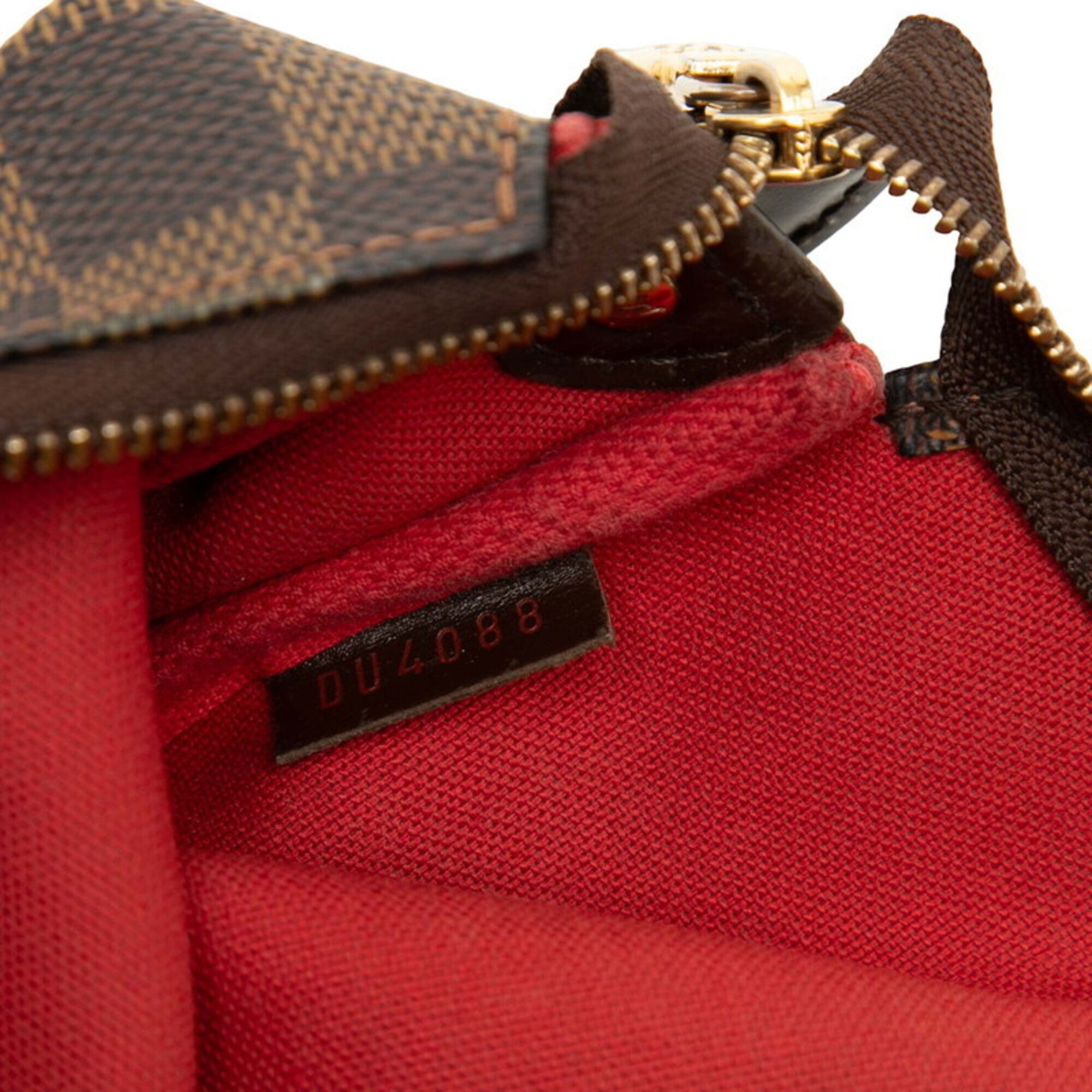 Louis Vuitton Brown Damier Canvas Pvc Leather Handbag Shoulder Bag (Pre-Owned)