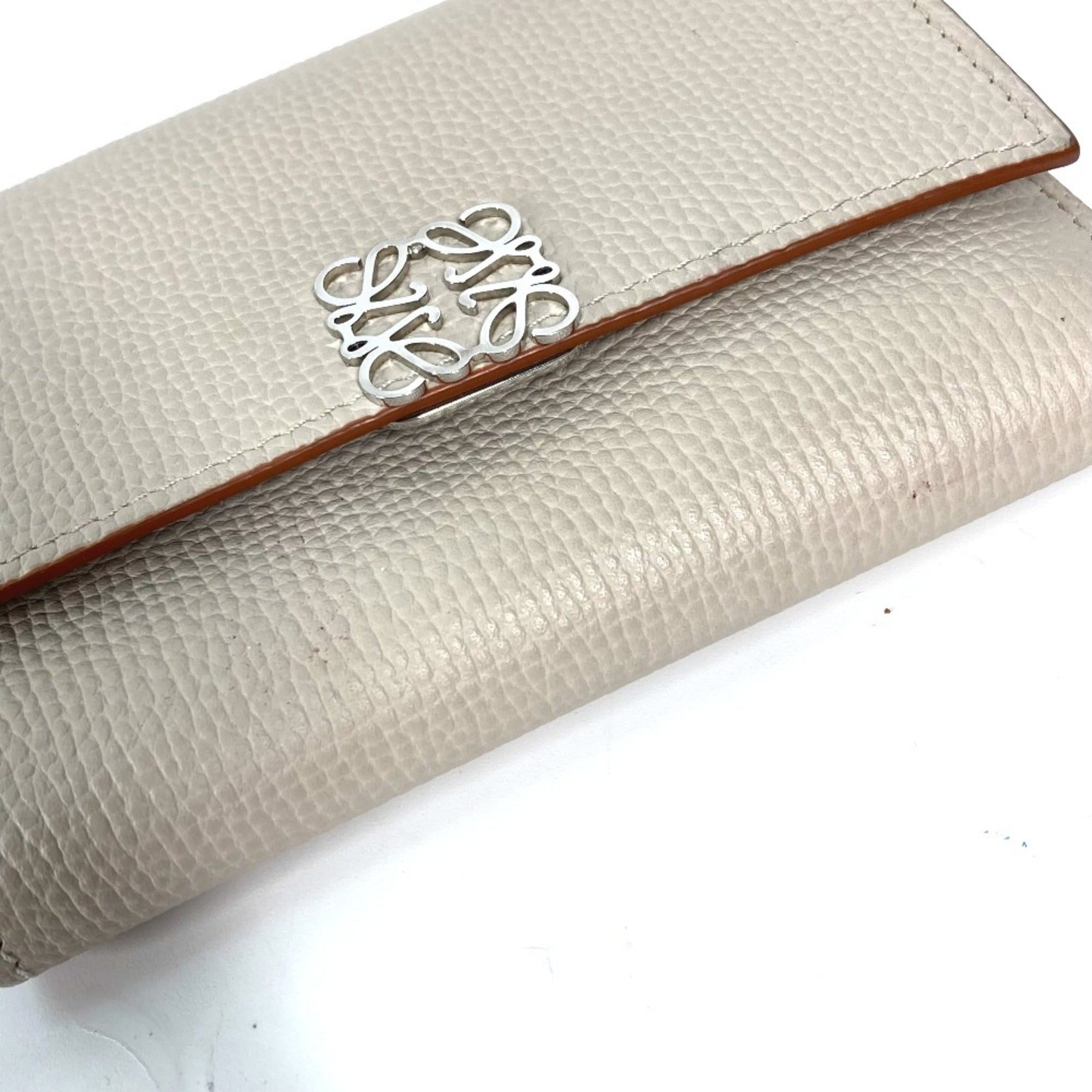 Loewe Beige Leather Coin Purse/Coin Case (Pre-Owned)